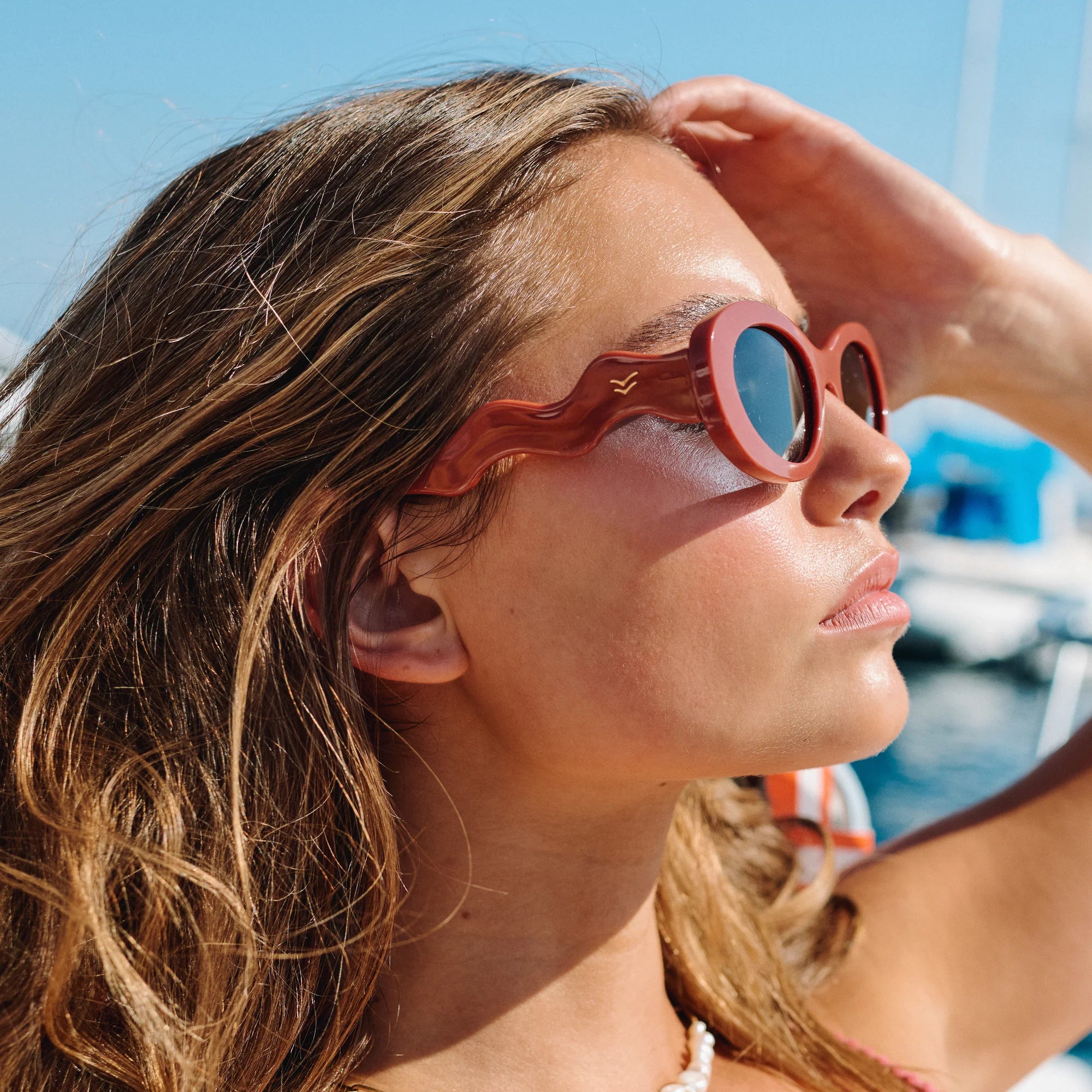 MAYA TERRACOTTA / NAVY POLARIZED LENS