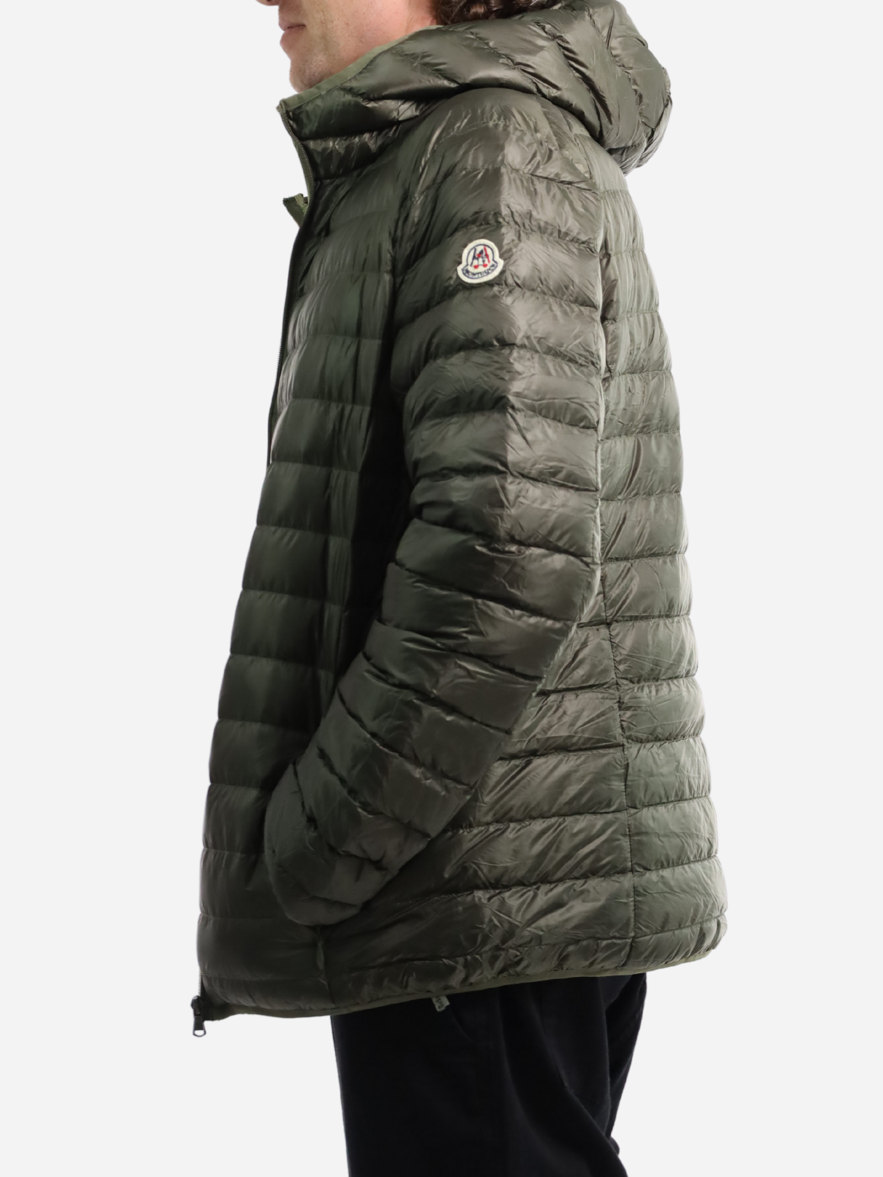 Men Parka Long Sleeve With Hood With Bag - Military Green