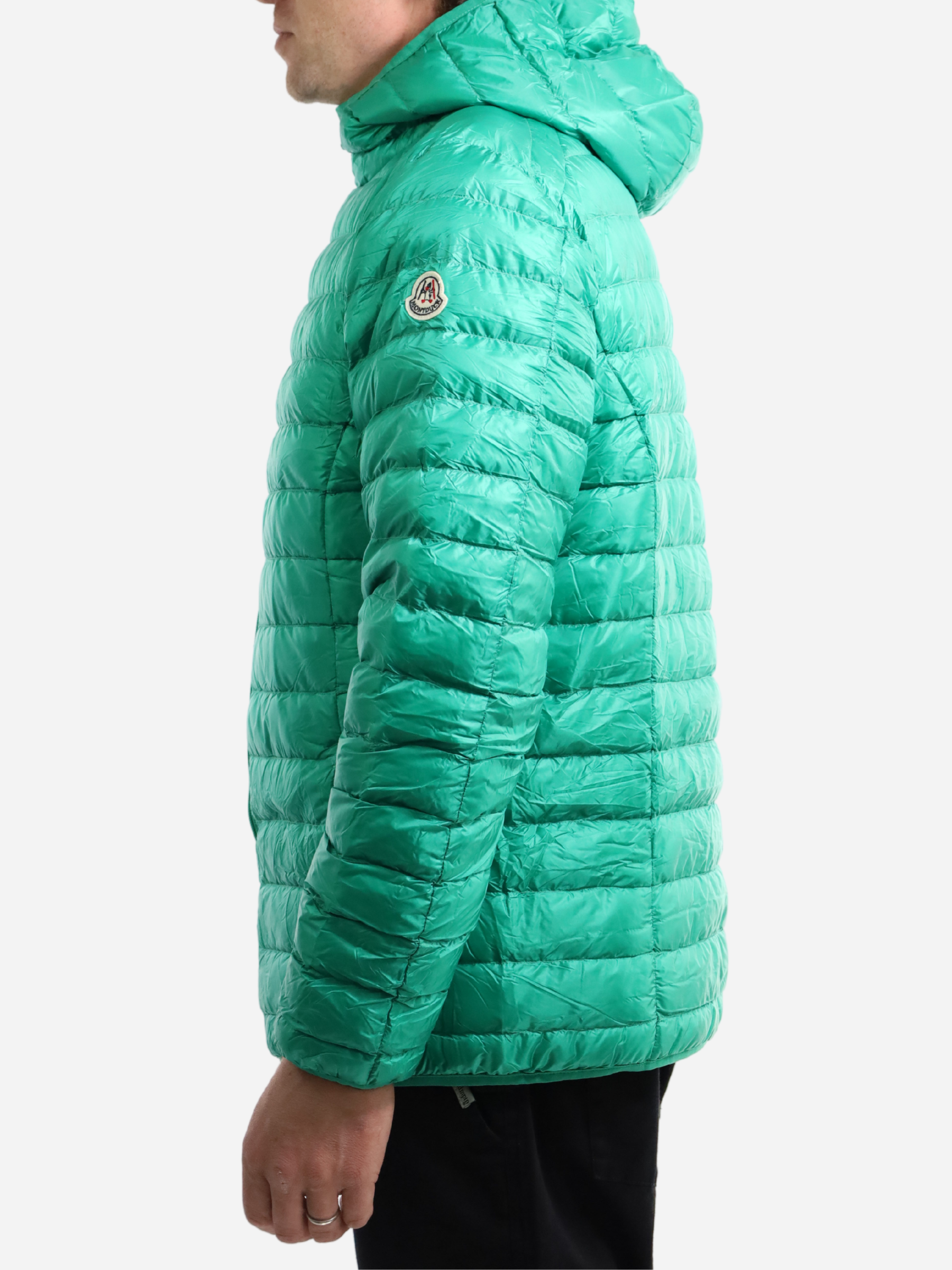 Men Parka Long Sleeve With Hood, With Bag - Green