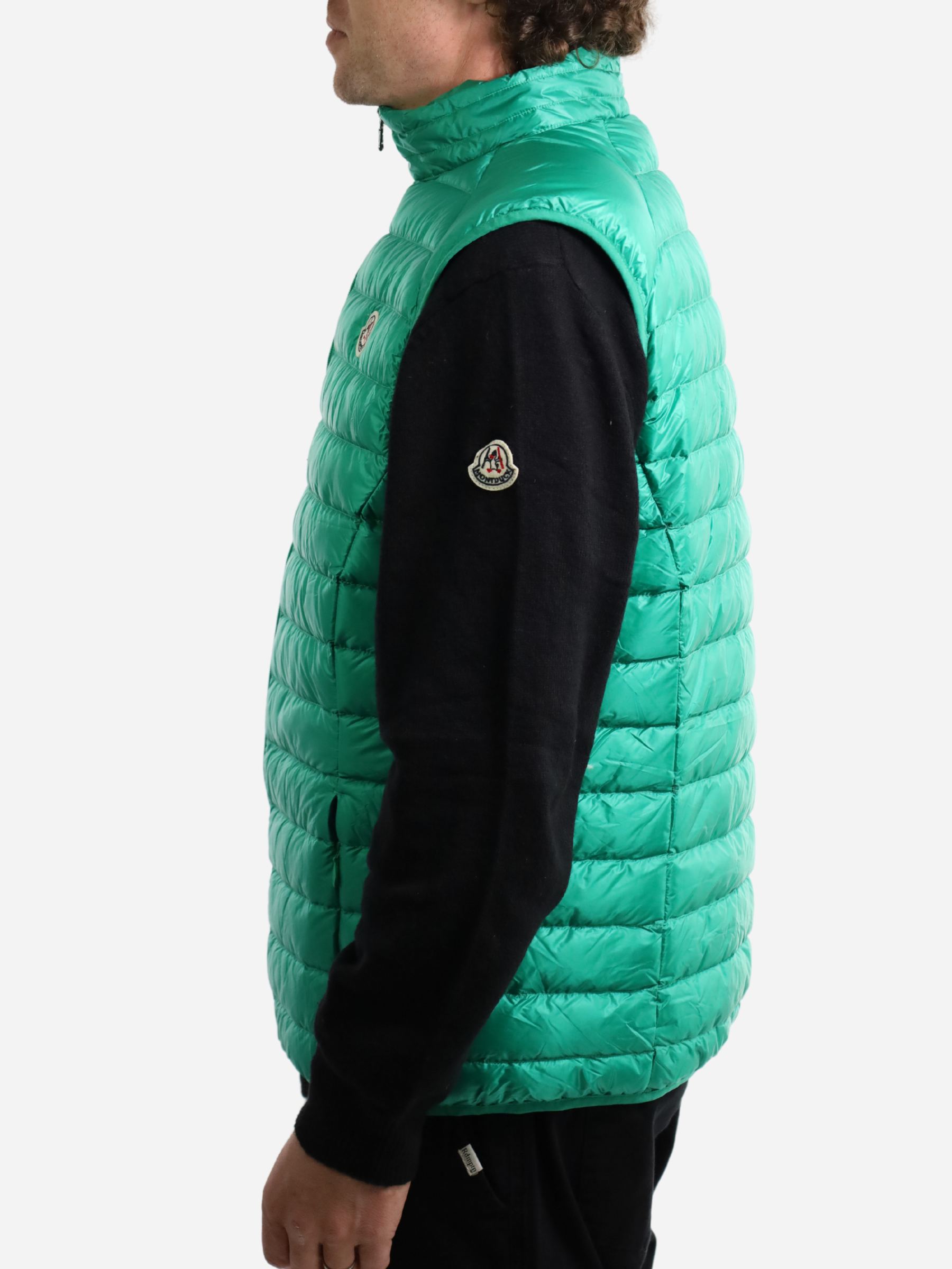 Men Vest Parka (No Hood) With Bag - Green