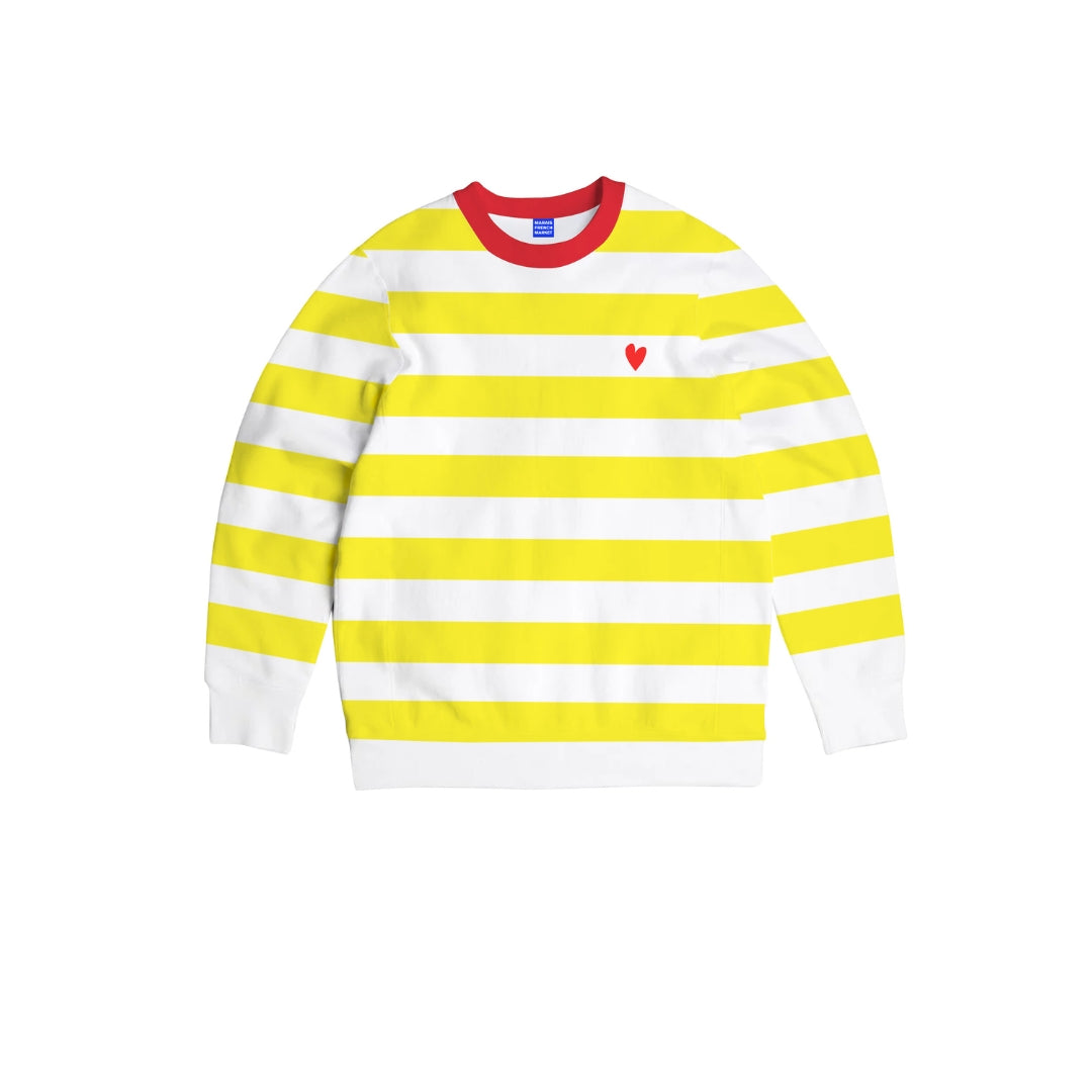 Marais Kids Crewneck Yellow Lines