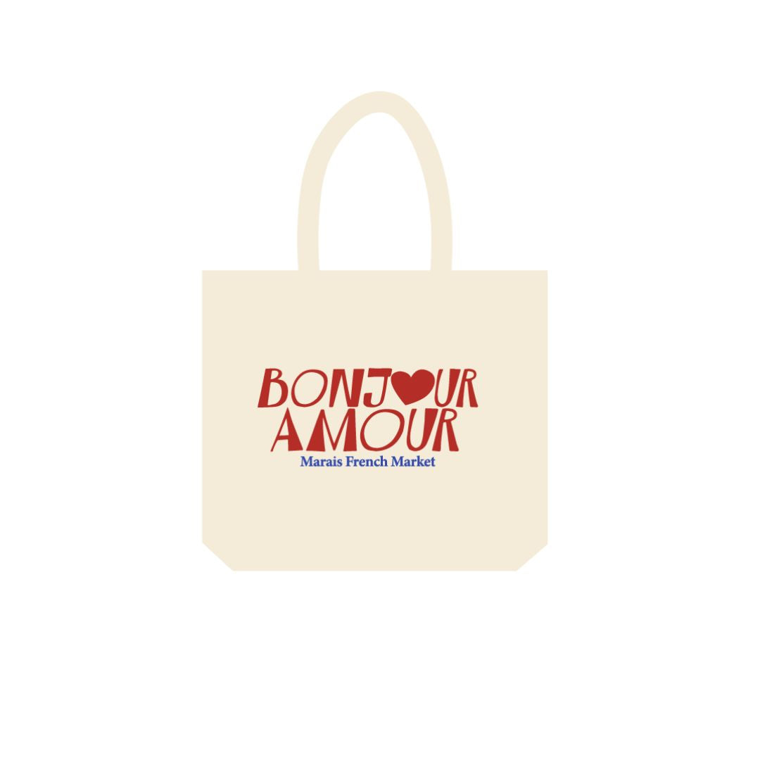 Tote Bag Bonjour Amour - Beige