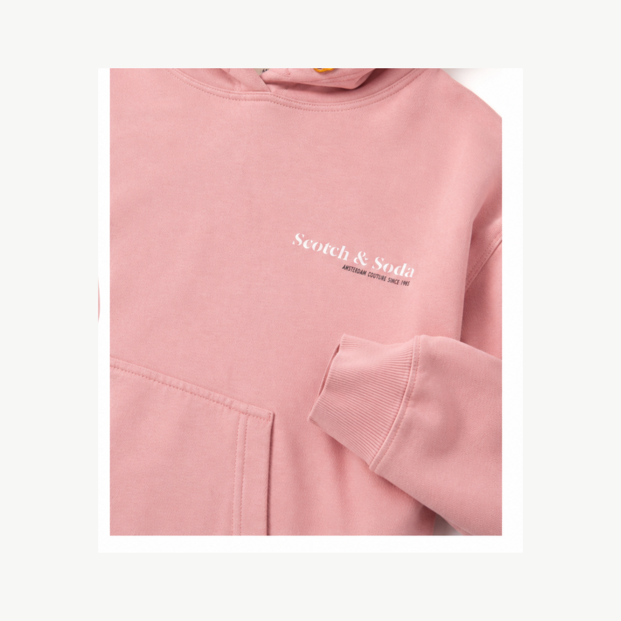 Polerón Hoodie Scotch and Soda Logo - Rosado