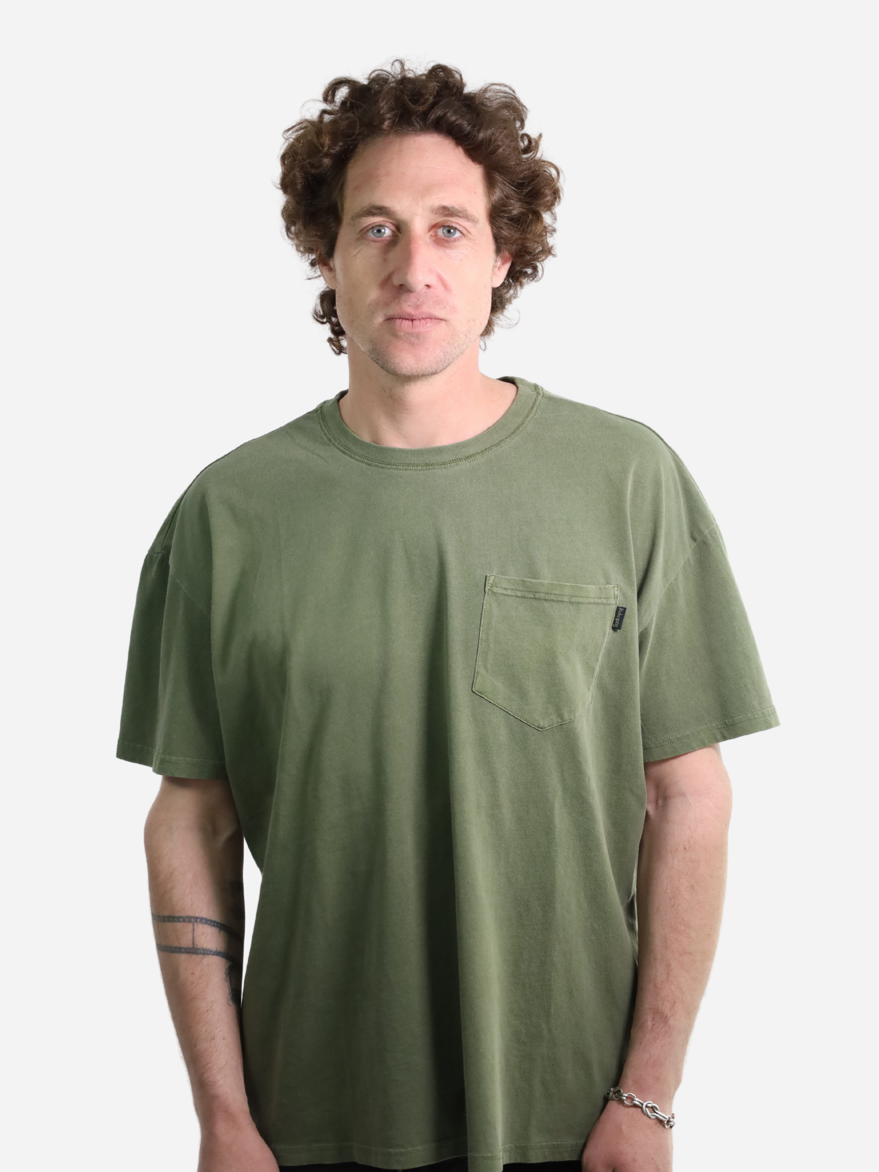 Men Tshirt Pocket Olive