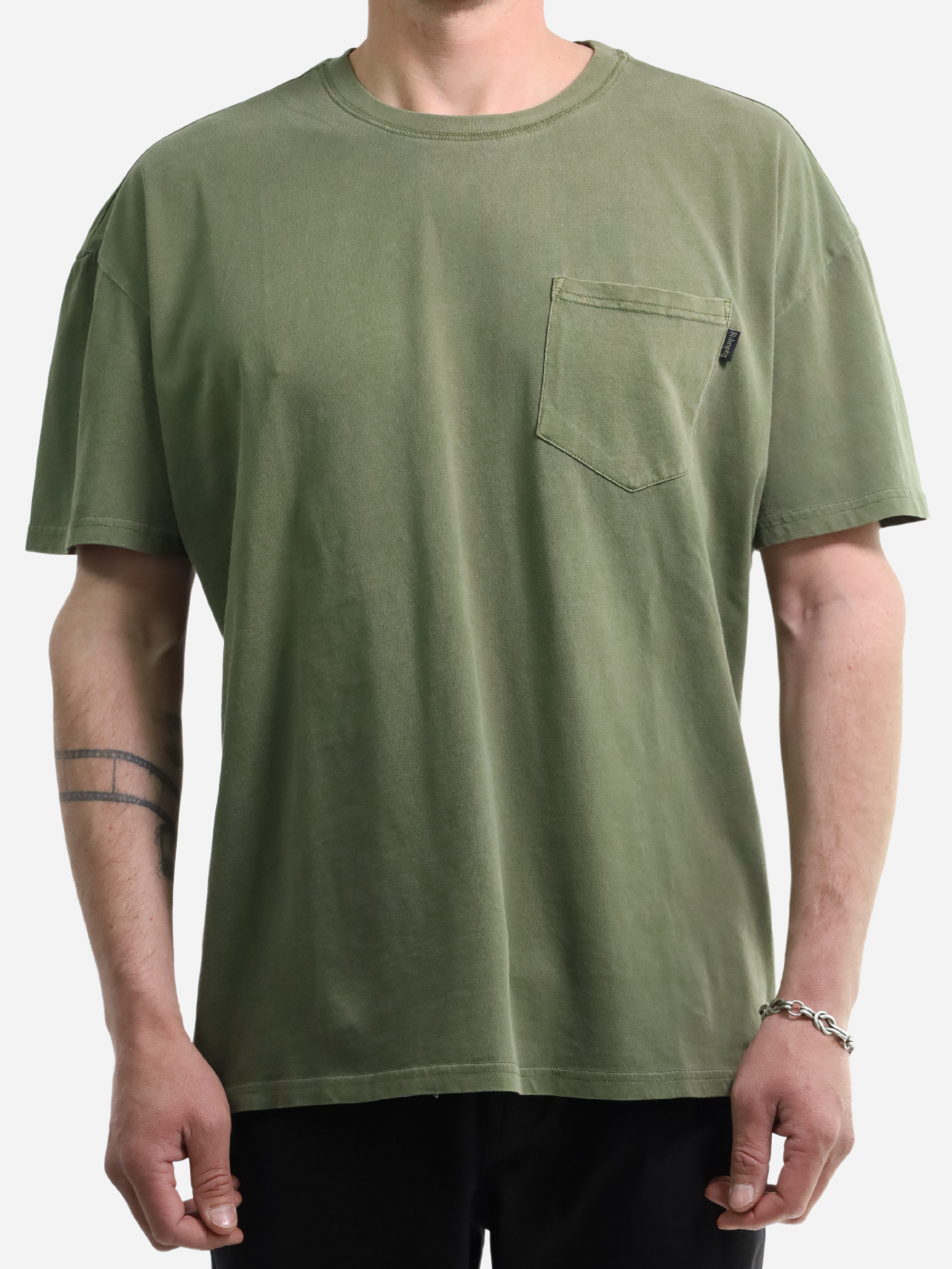 Men Tshirt Pocket Olive