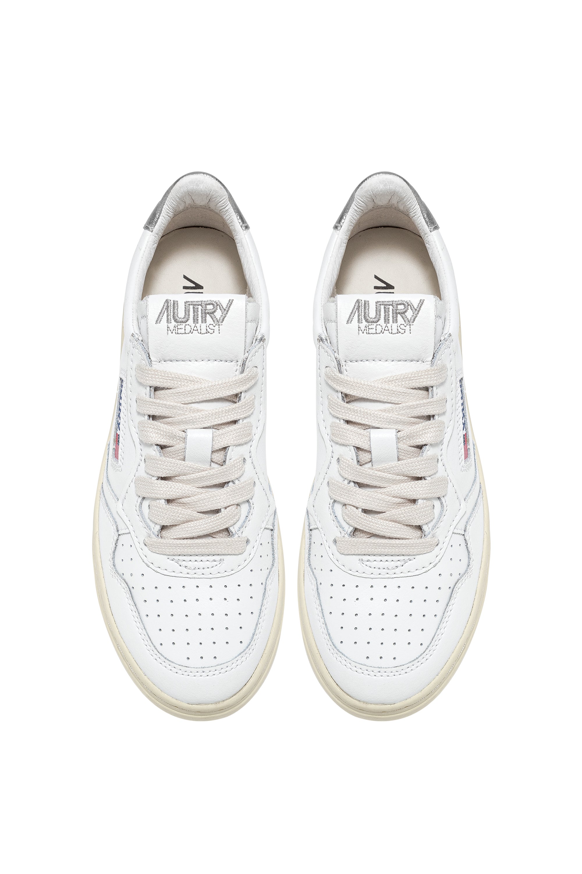 Zapatilla Autry Medalist Low Wom Leat/Leat - Wht/Silver 05