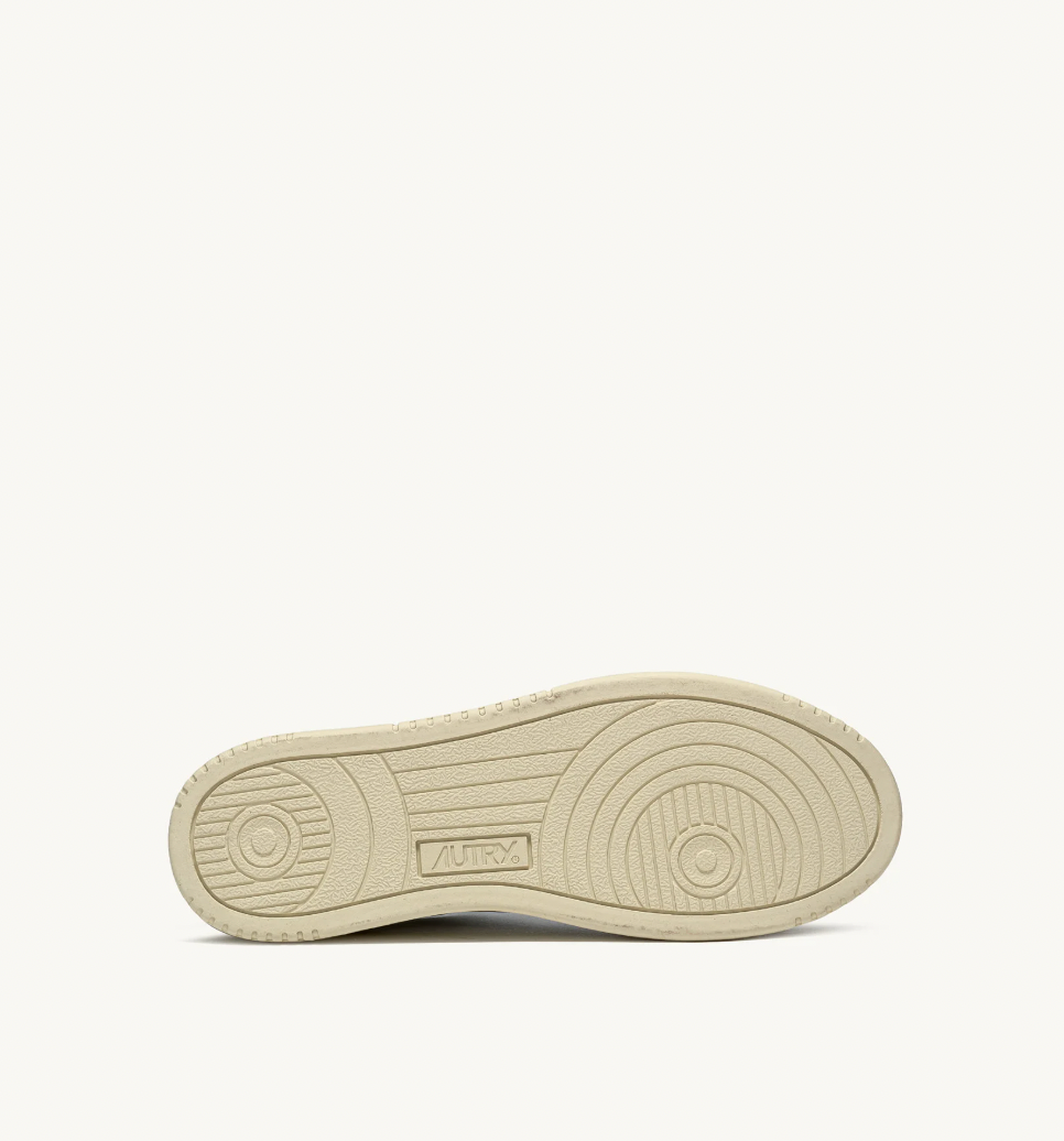 Zapatilla Autry Medalist Low - White Red/ Beige Suede