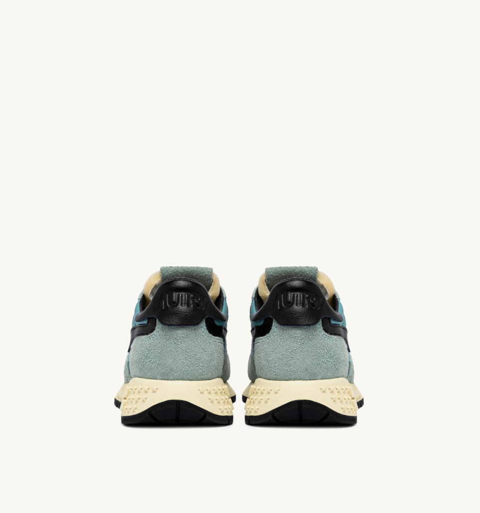Zapatilla Autry Reelwind Low Sneakers - Jade Green And Black Nylon And Suede