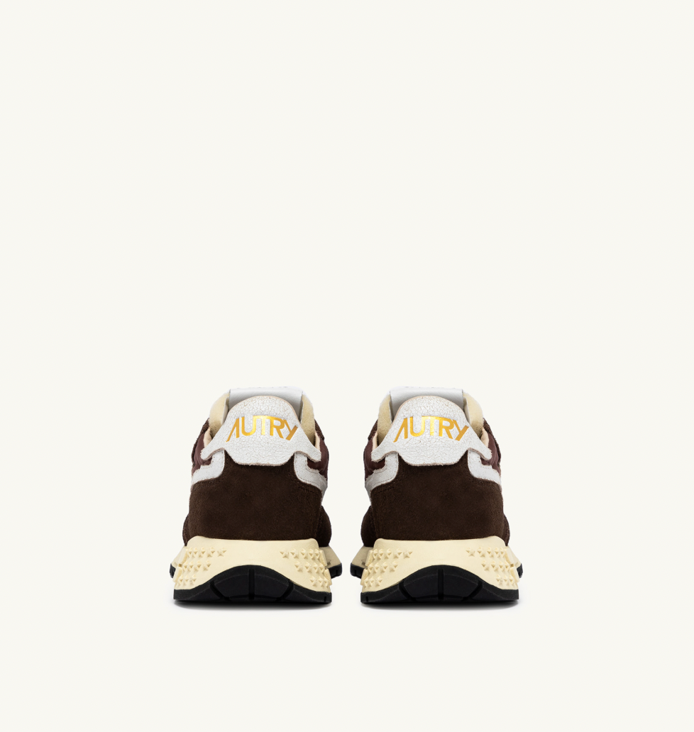Zapatilla Autry Reelwind Low Sneakers - Ebony And White Suede And Nylon
