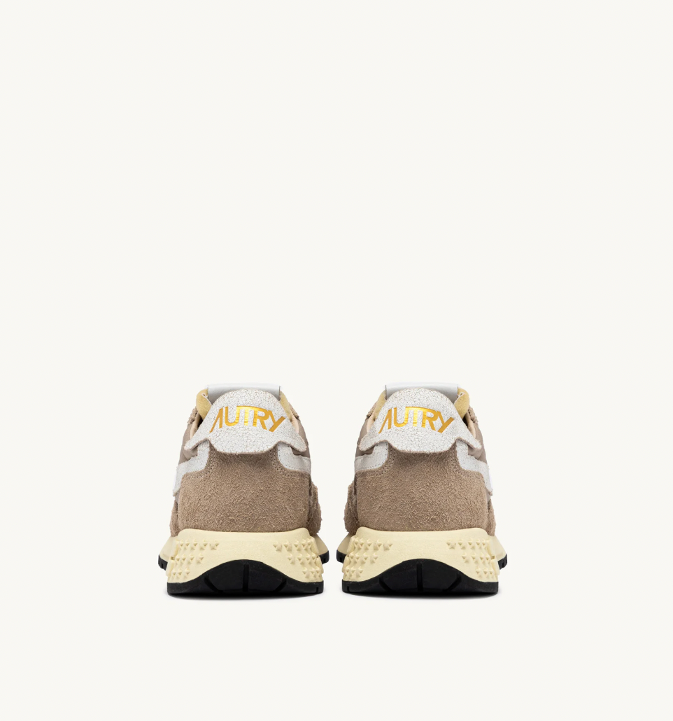 Zapatilla Autry Reelwind Low Sneaker - Pepper And White Suede And Nylon