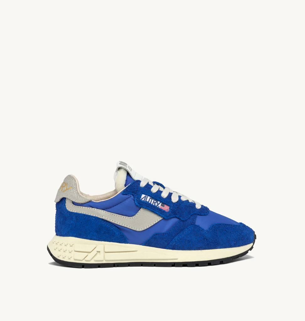 REELWIND LOW SNEAKERS IN BLUE NYLON AND SUEDE