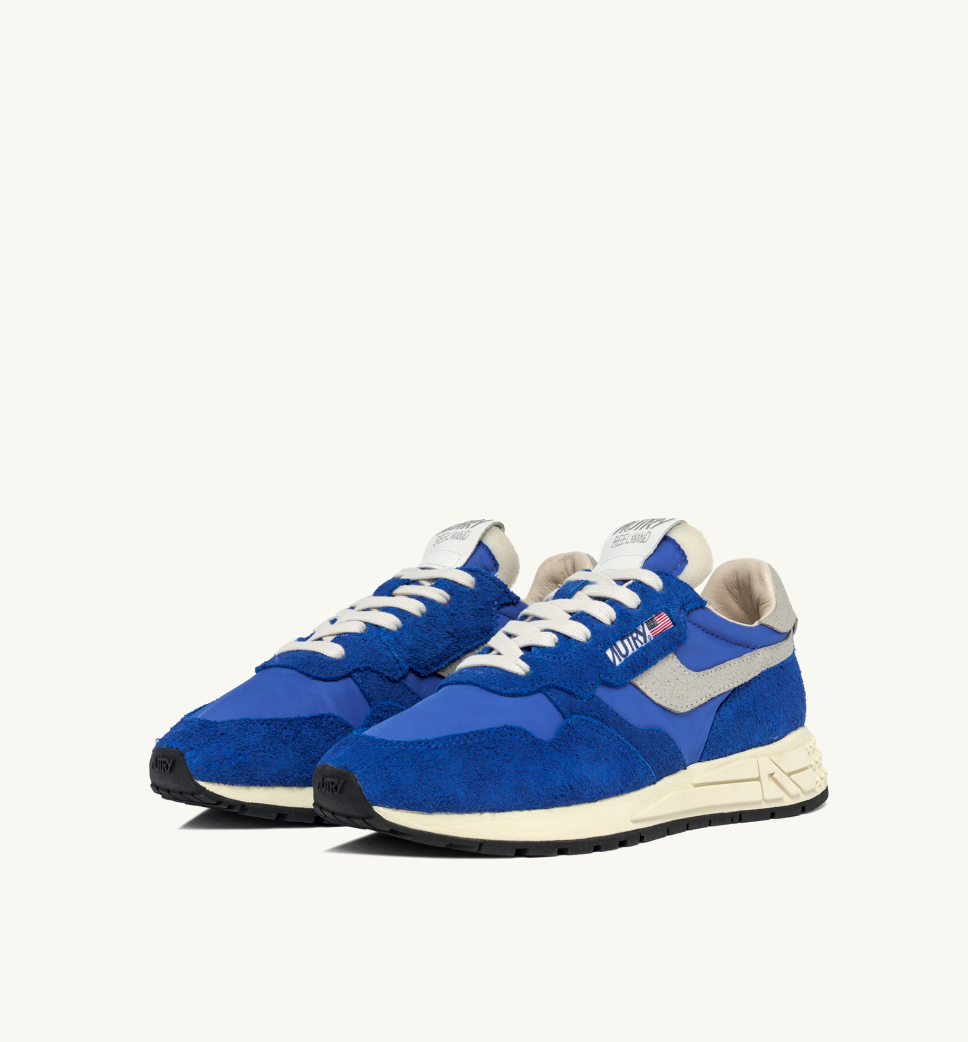 REELWIND LOW SNEAKERS IN BLUE NYLON AND SUEDE