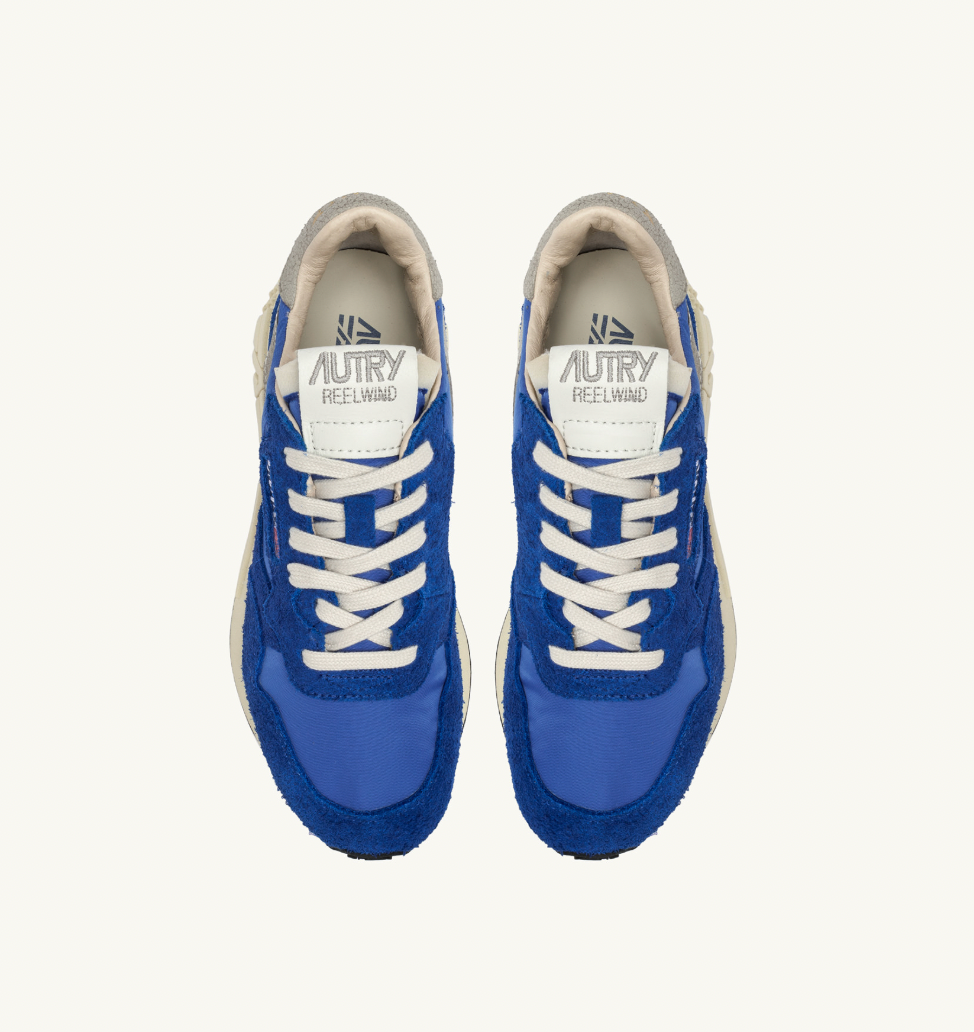 REELWIND LOW SNEAKERS IN BLUE NYLON AND SUEDE