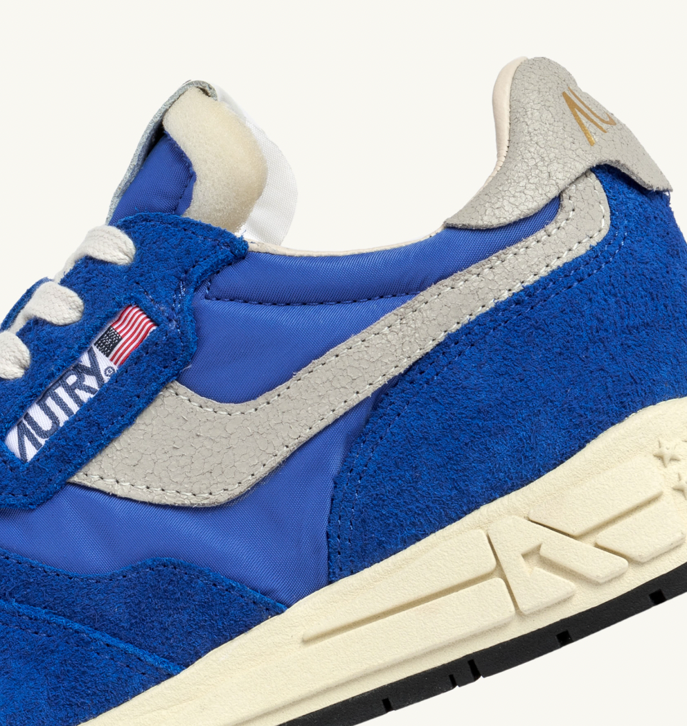 REELWIND LOW SNEAKERS IN BLUE NYLON AND SUEDE
