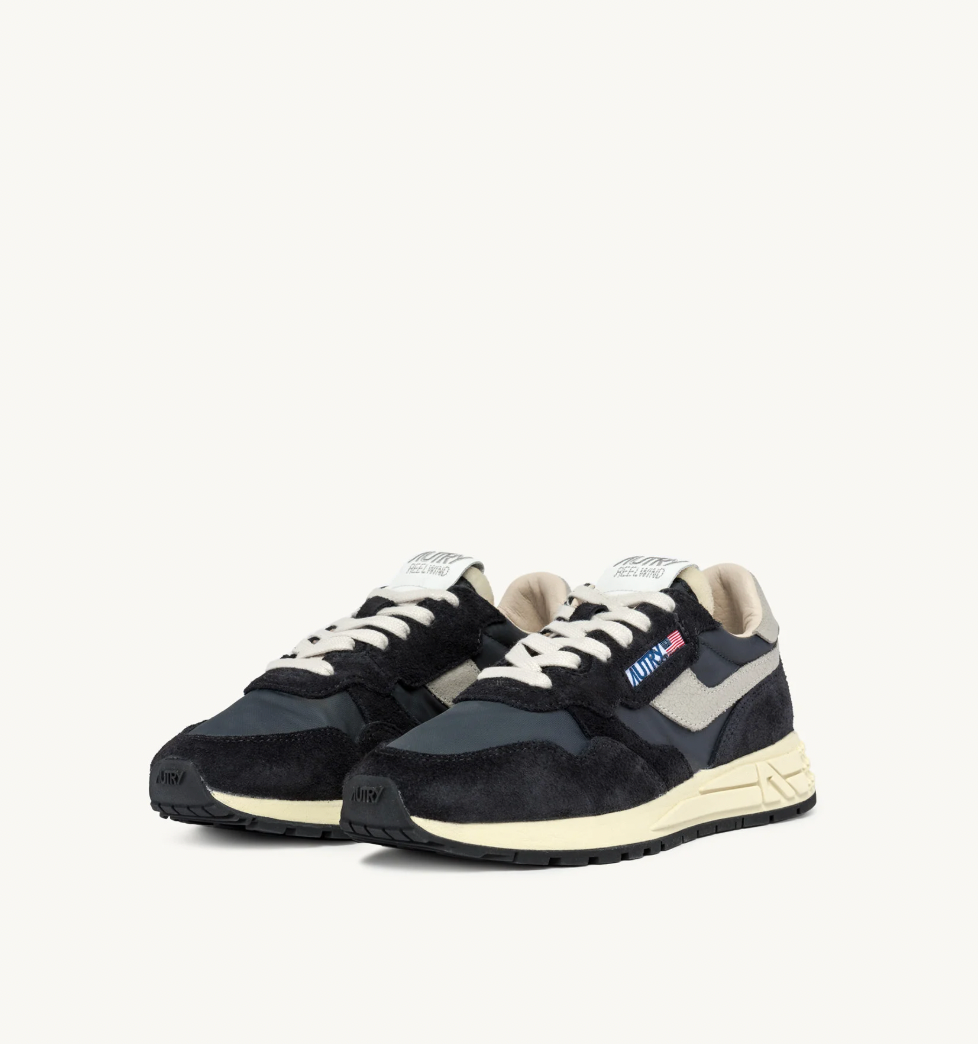 Zapatilla Autry Reelwind Low Sneakers - Black Nylon And Suede