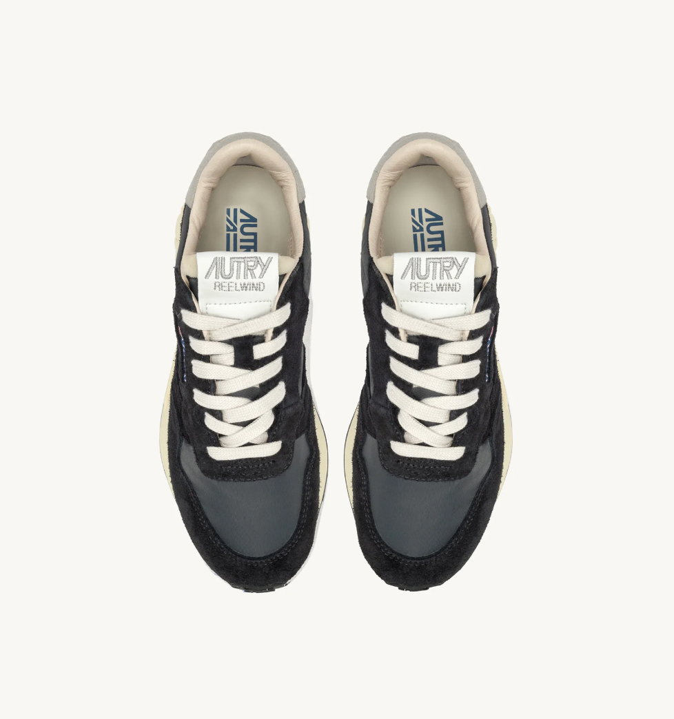 Zapatilla Autry Reelwind Low Sneakers - Black Nylon And Suede