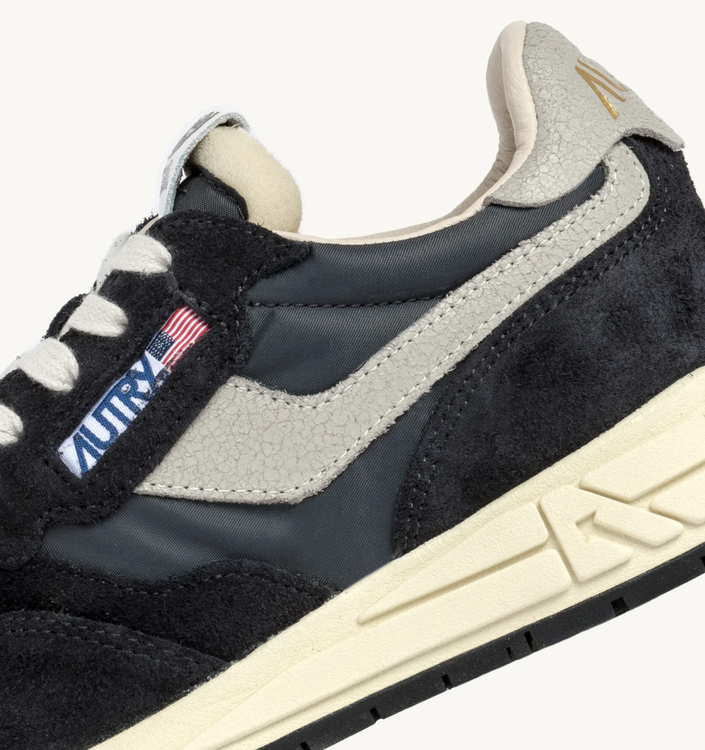 Zapatilla Autry Reelwind Low Sneakers - Black Nylon And Suede