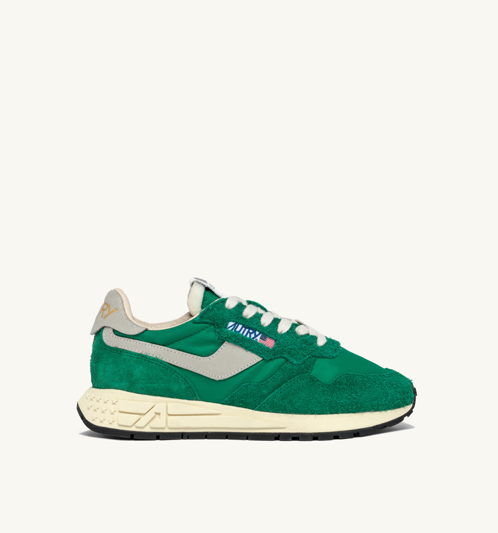 Zapatilla Autry Reelwind Low Sneakers - Green Nylon And Suede