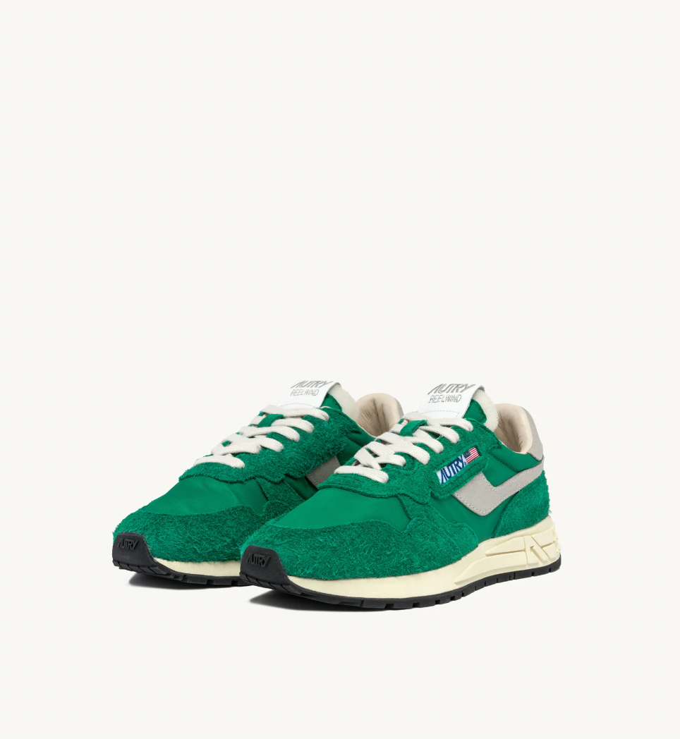 Zapatilla Autry Reelwind Low Sneakers - Green Nylon And Suede
