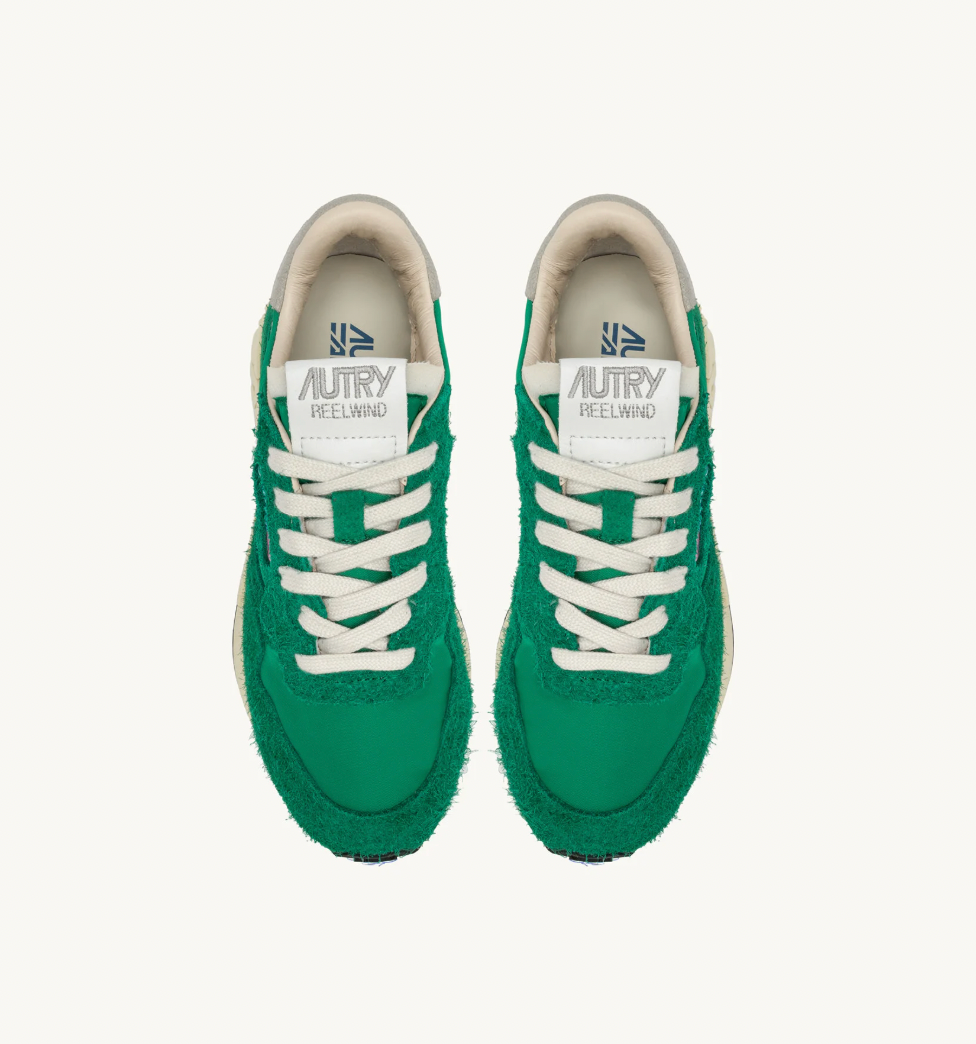 Zapatilla Autry Reelwind Low Sneakers - Green Nylon And Suede
