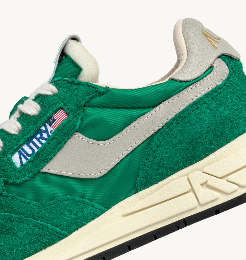 Zapatilla Autry Reelwind Low Sneakers - Green Nylon And Suede