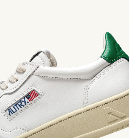Medalist Low Wom Leat/Leat - Wht/Green 23