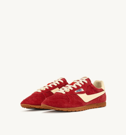 Zapatilla Autry Windspin Low Wom Suede/Leat - Red/Rut