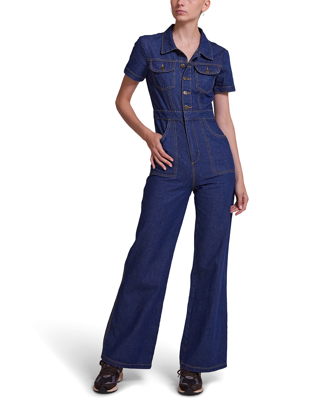 Enterito Jeans Mujer Deus Ex Machina Beatnik Overall Azul Vintage