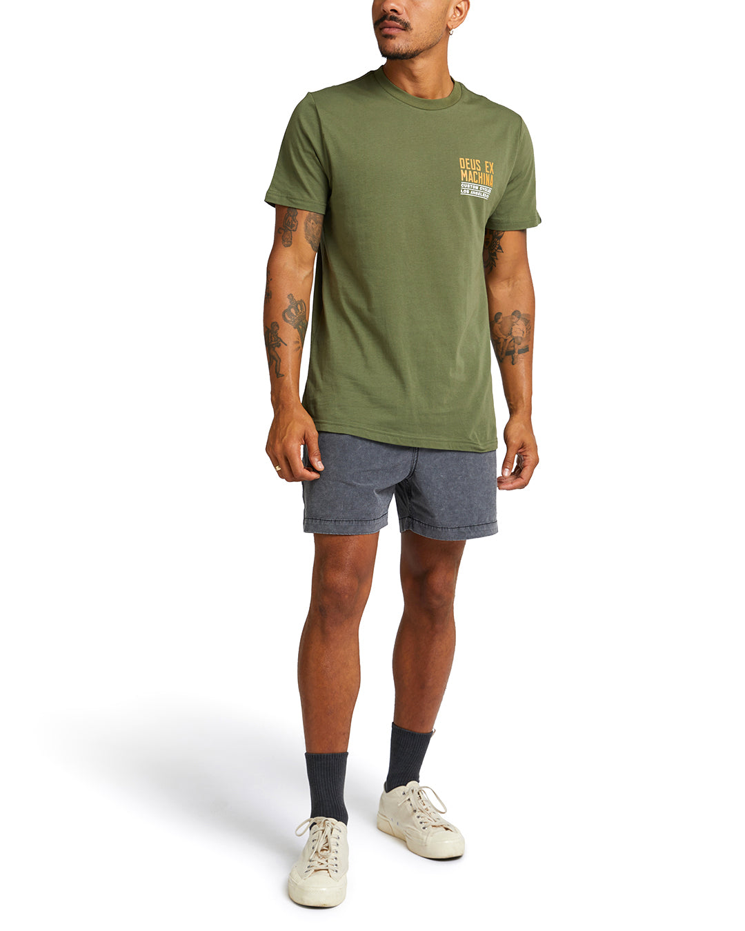 Polera Deus Ex Machina Beam Tee Graphic Verde Oliva