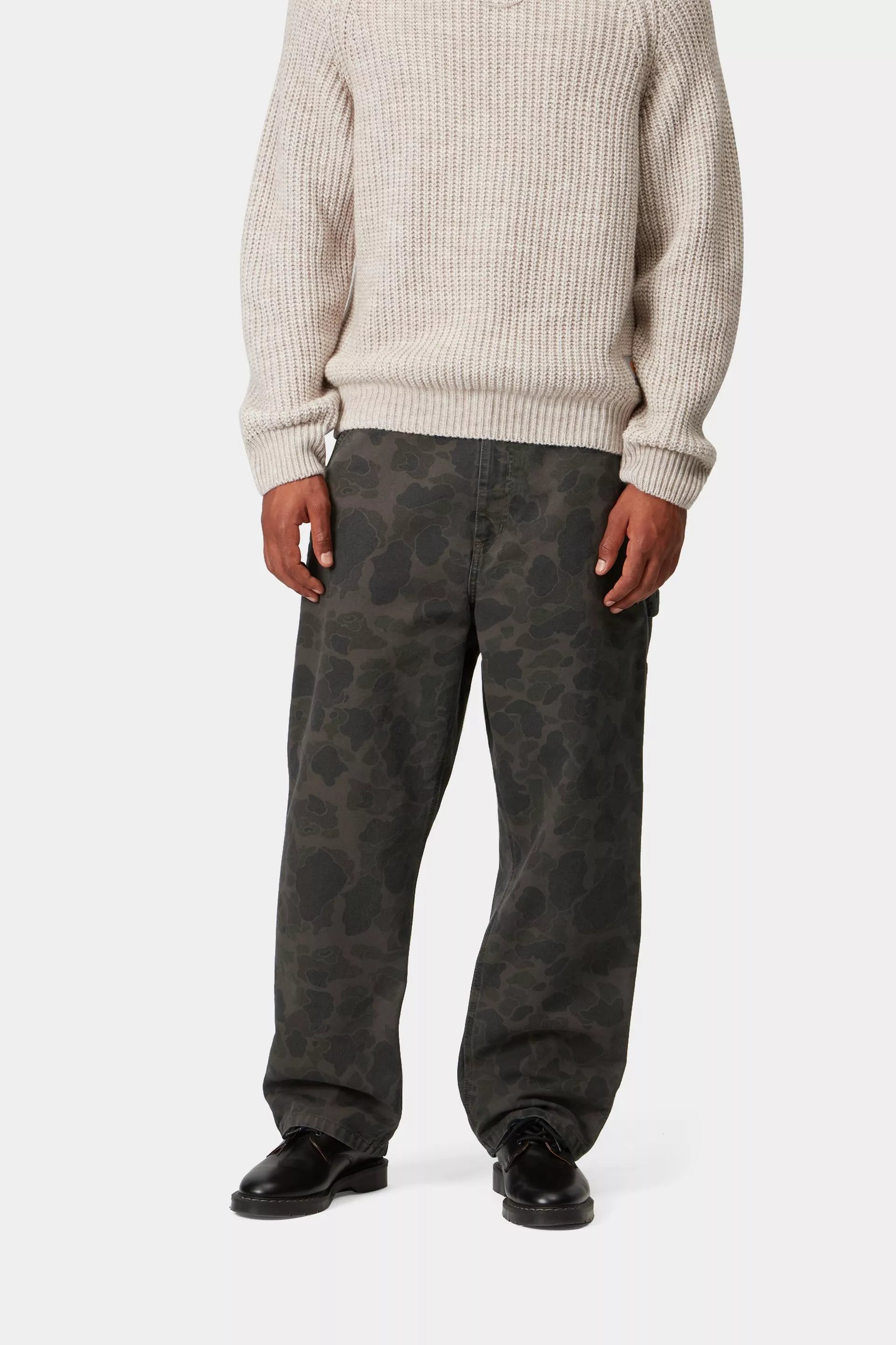 Duck Single Knee Pant Camo Duck, Green / Porphyry