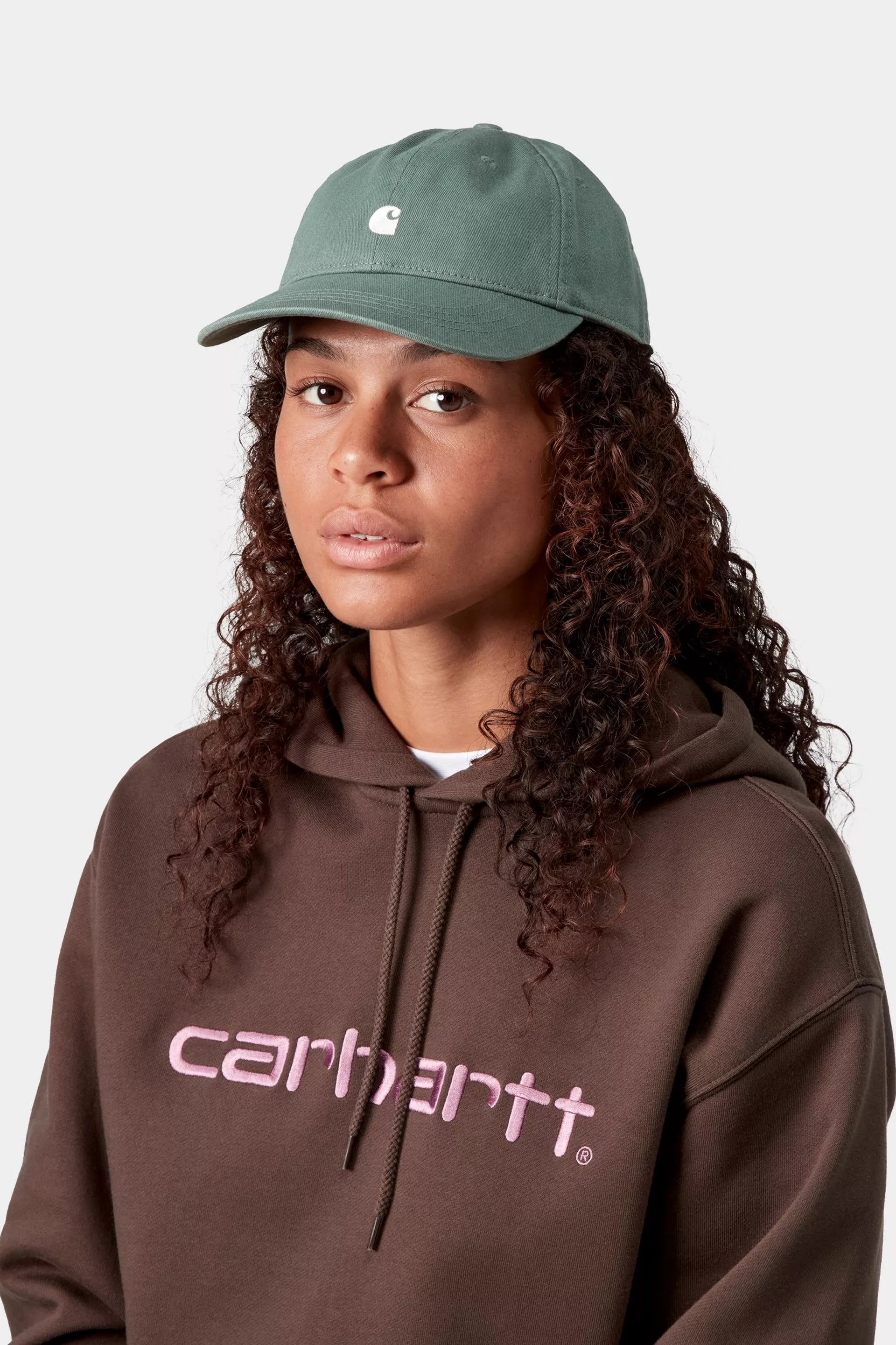 W' Madison Logo Cap Silver Pine / Wax