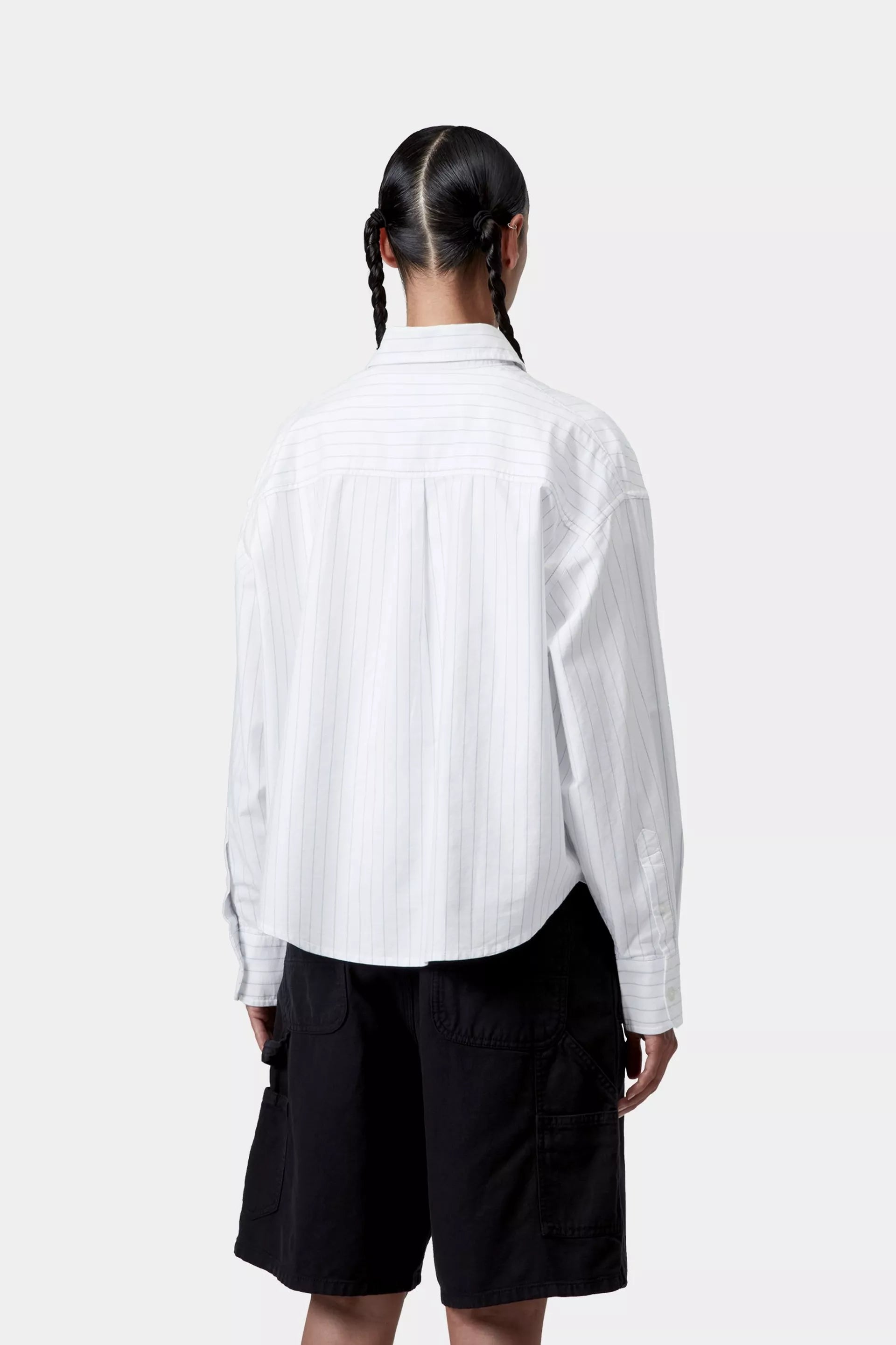 W' L/S Cassel Shirt Cassel Stripe, White / Bleach