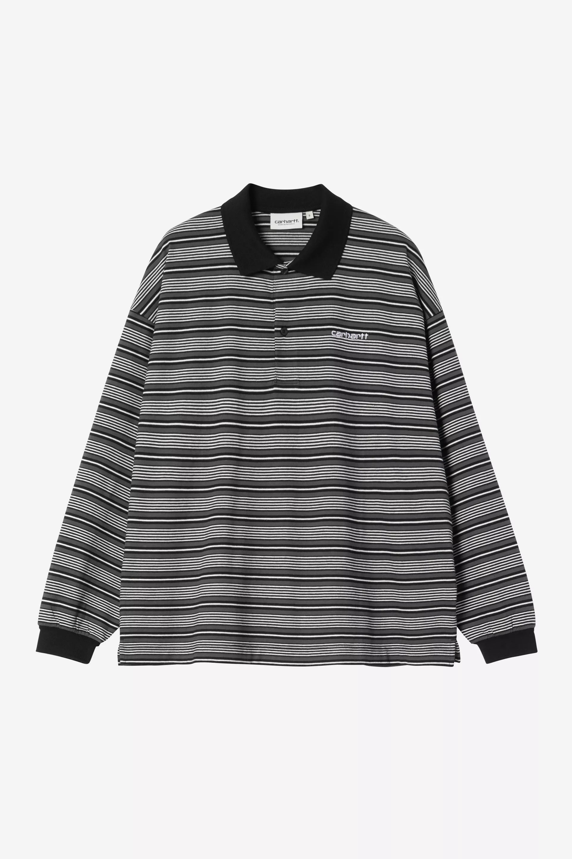 W' L/S Largo Polo T-Shirt Largo Stripe, Deep Lagoon