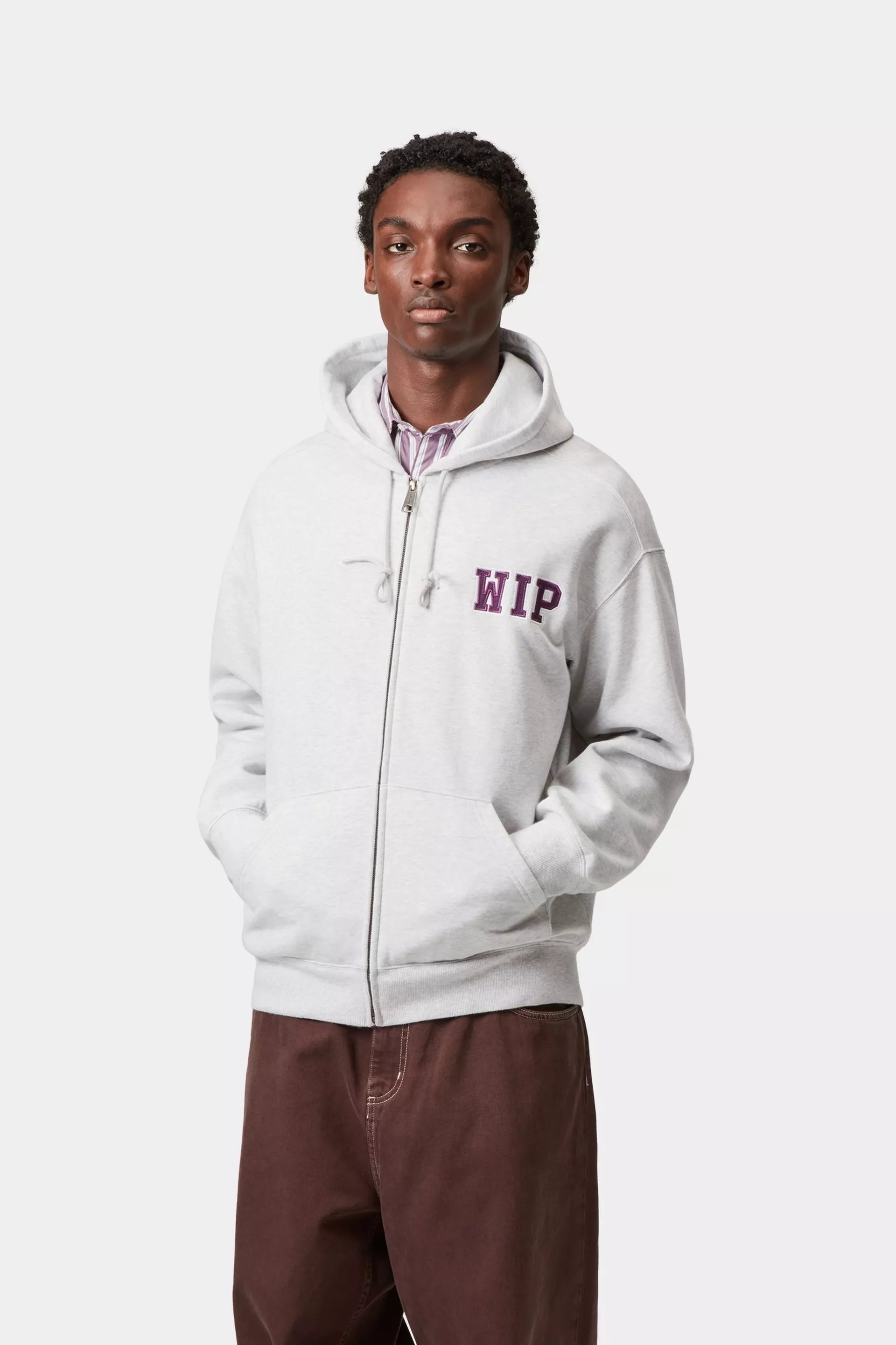 Hooded Mini Wip Sweat Jacket Ash Heather