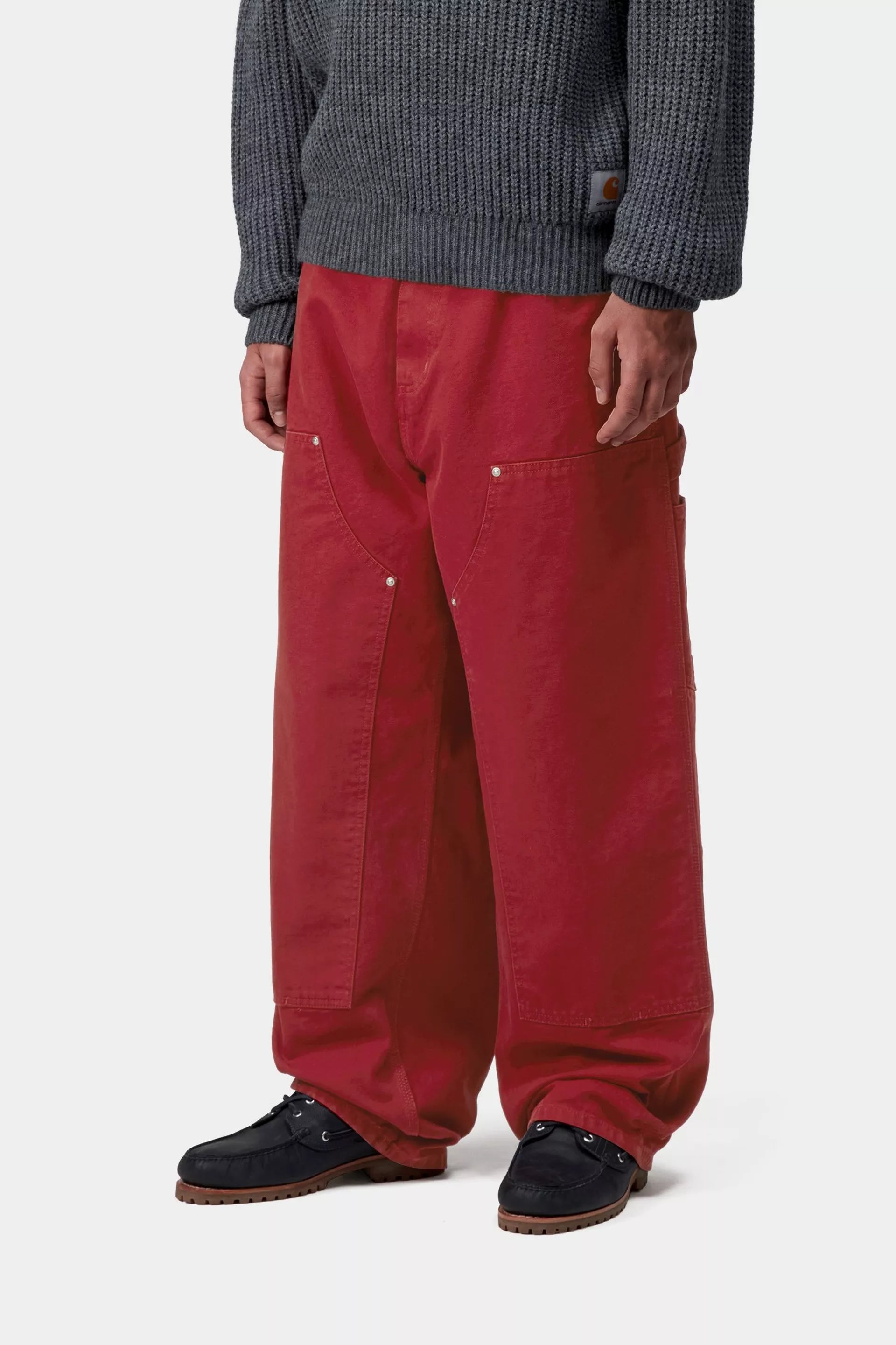 OG Double Knee Pant Scarlet , Stone washed