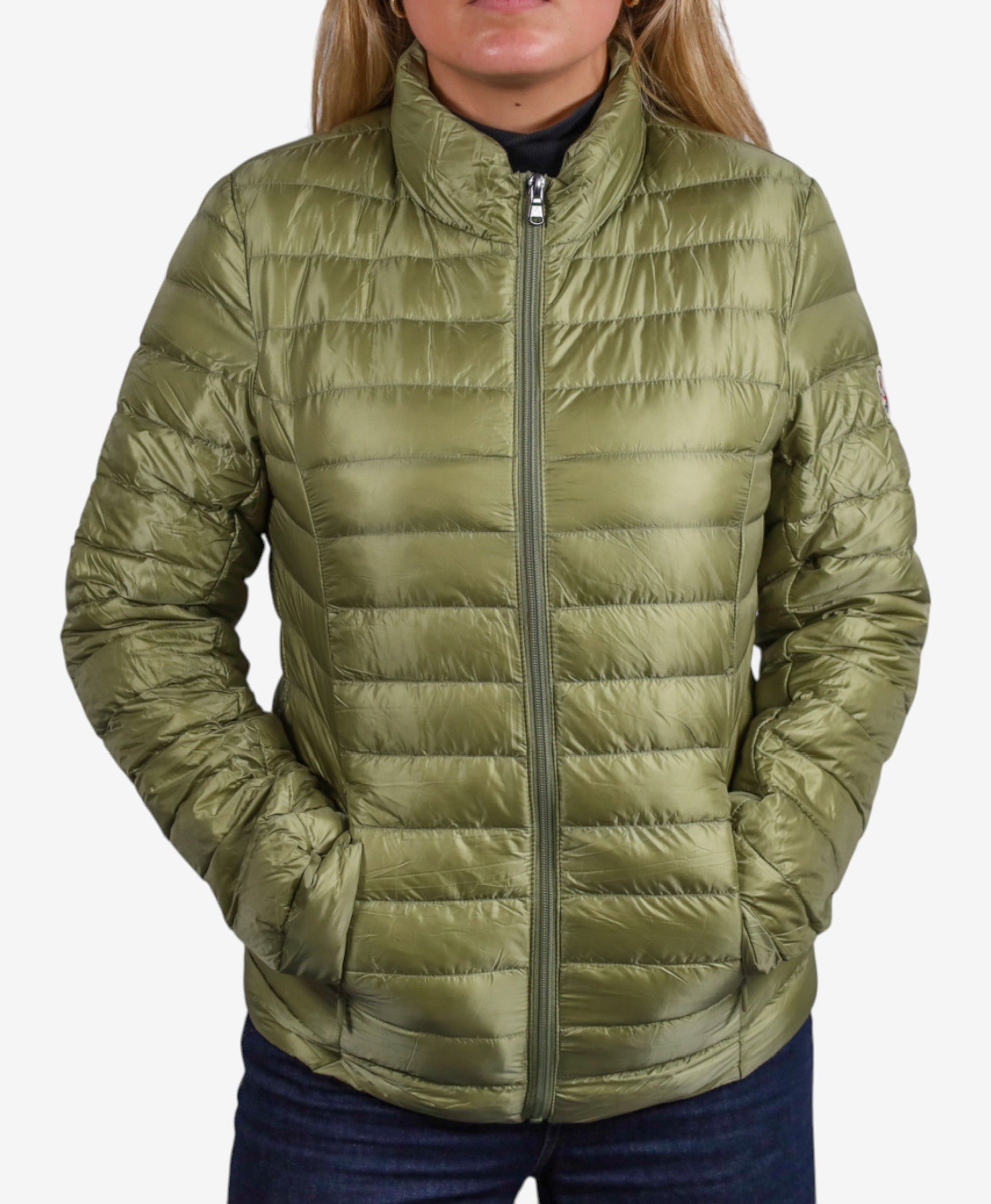Women Parka Long Sleeve (No Hood) With Bag - Tea