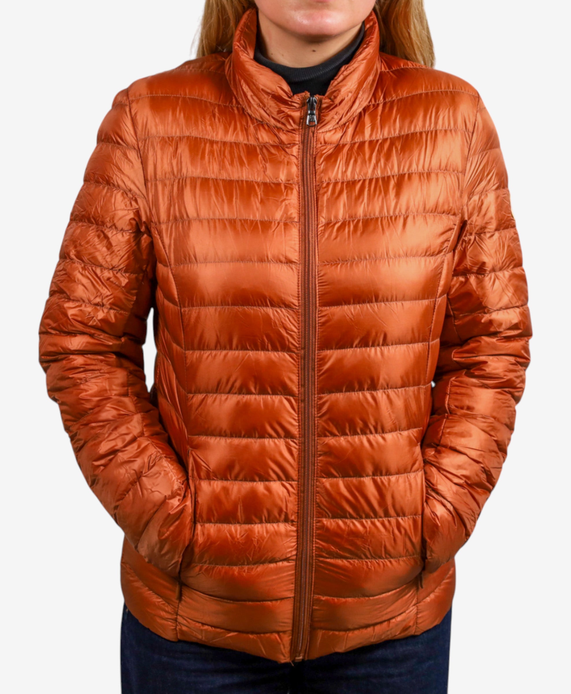 Women Parka Long Sleeve (No Hood) With Bag - Camel