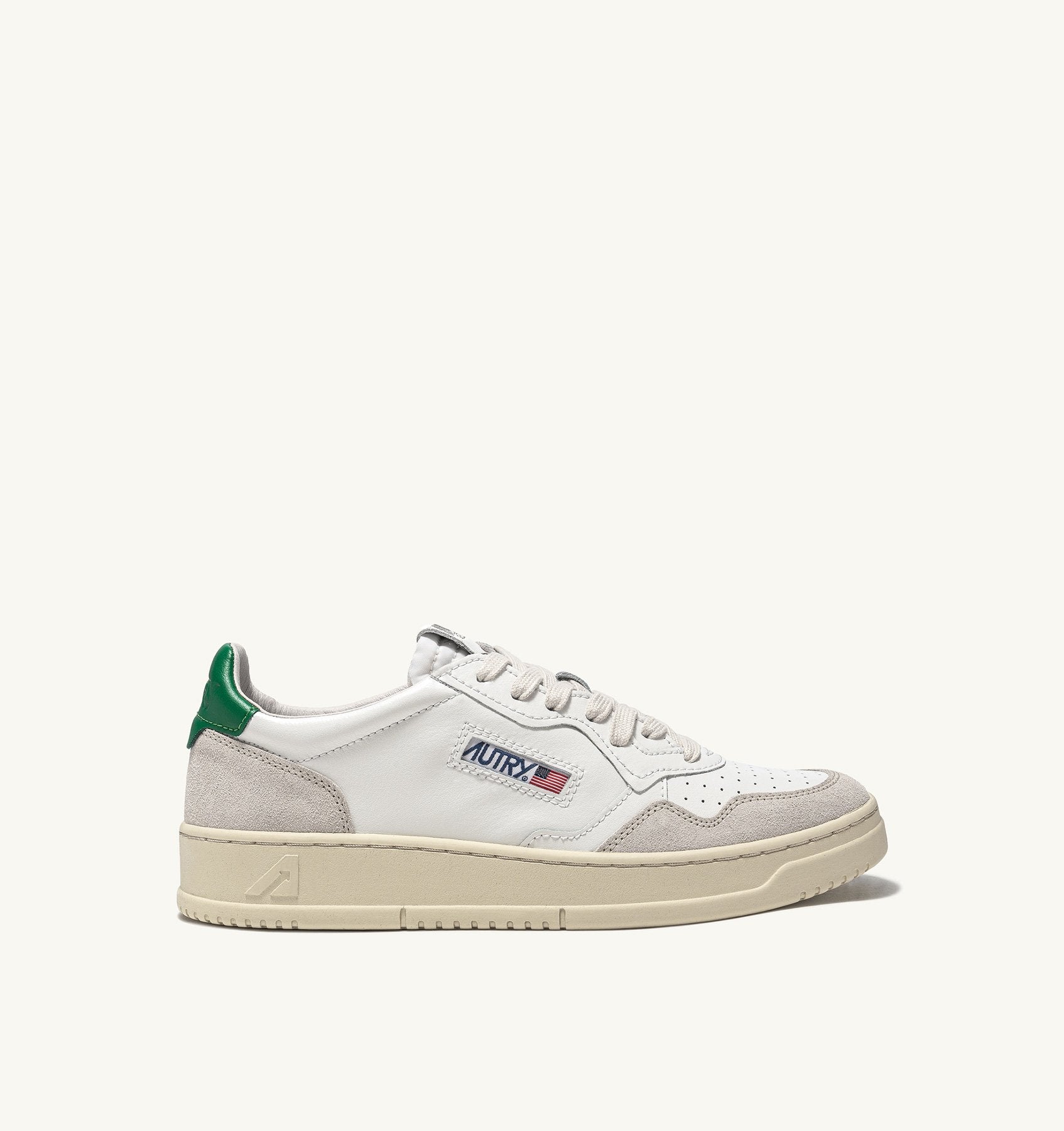 Zapatilla Autry Medalist Low Man Leather/Suede - White/Amaz