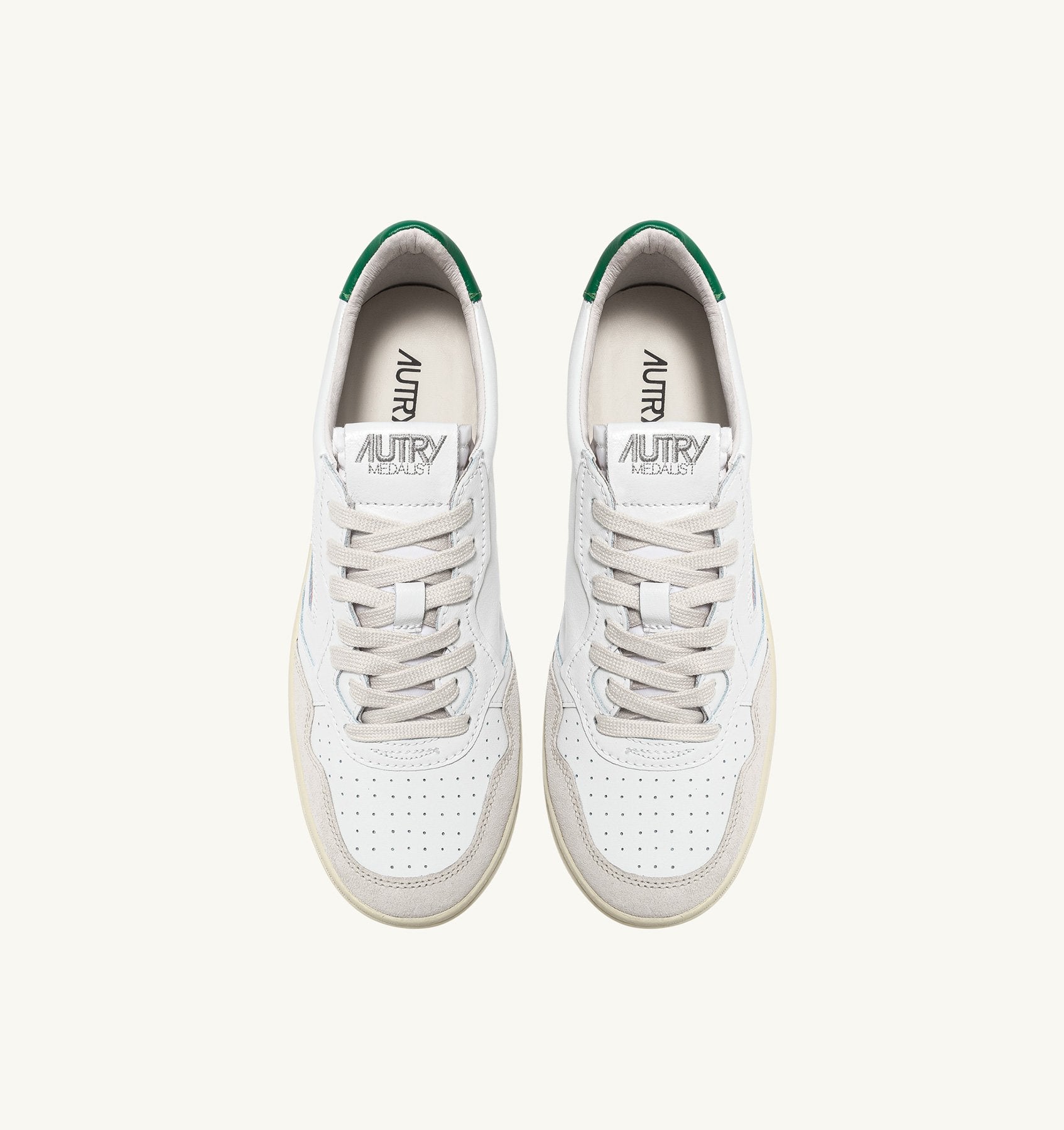 Zapatilla Autry Medalist Low Man Leather/Suede - White/Amaz