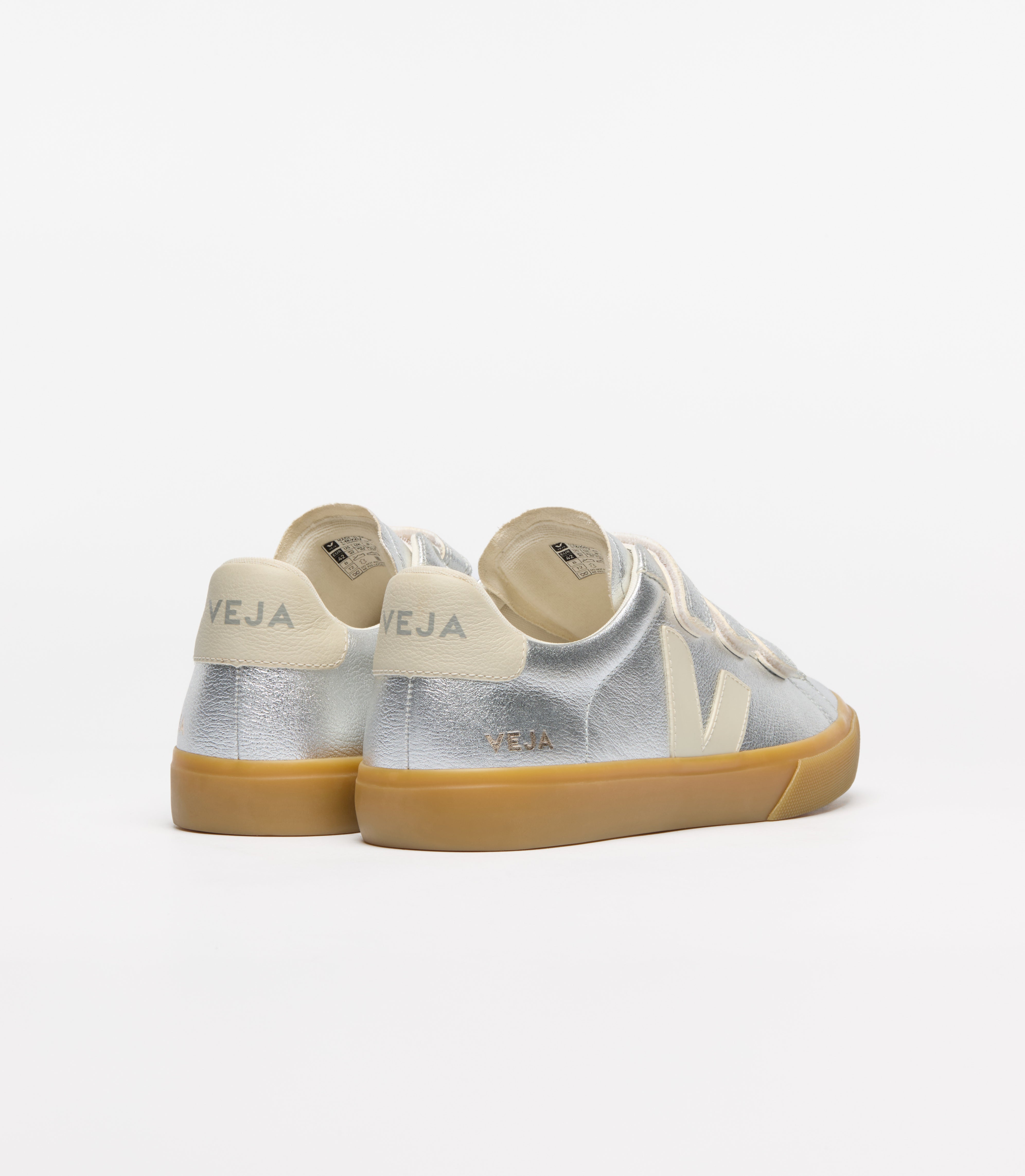 Zapatillas Veja Recife Logo Leather Silver_Pierre