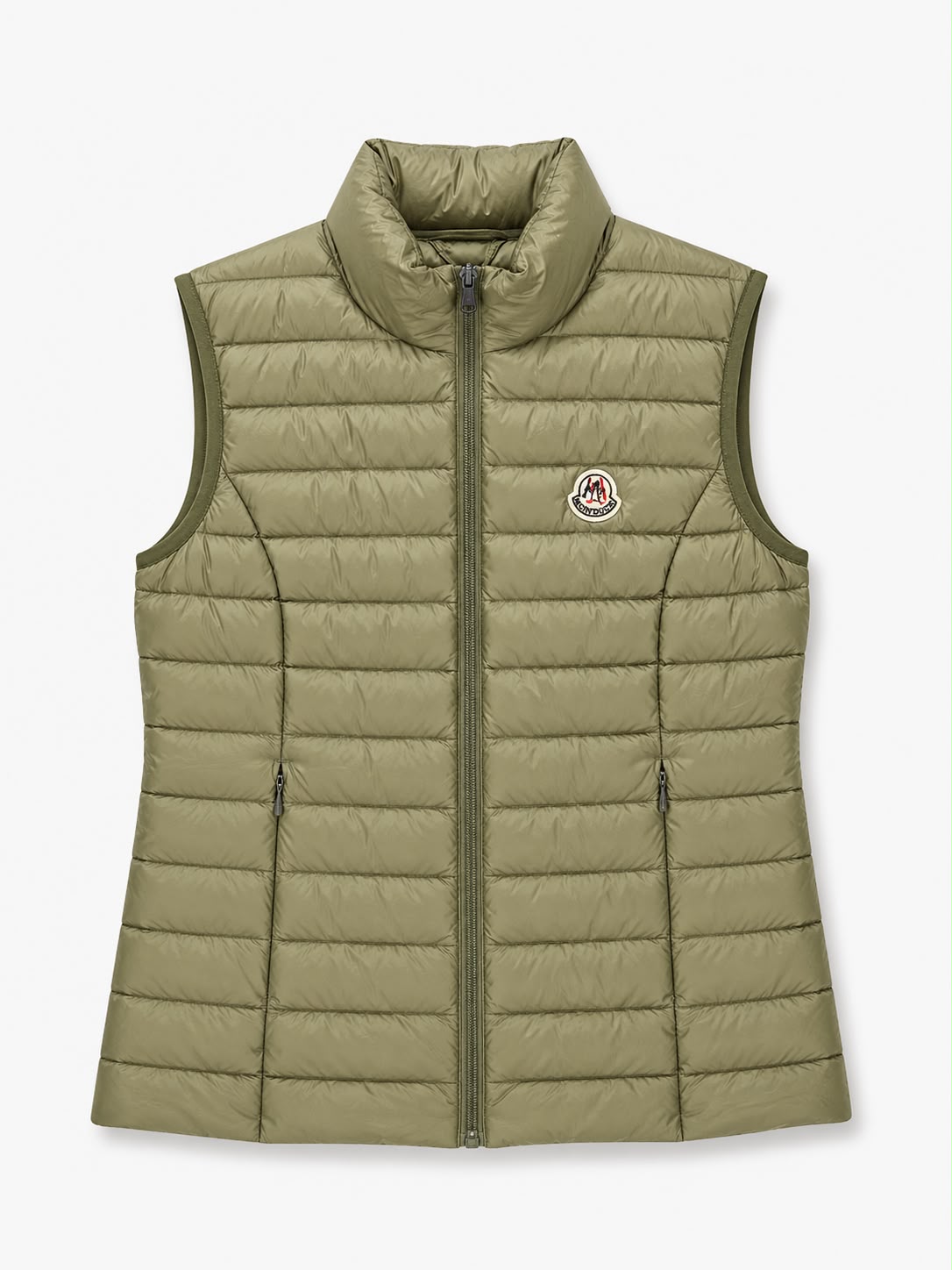 Women Vest Parka (No Hood) With Bag - Tea