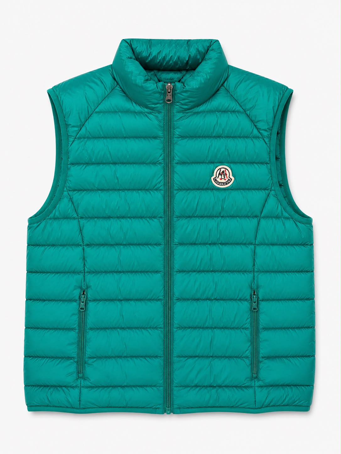 Men Vest Parka (No Hood) With Bag - Green