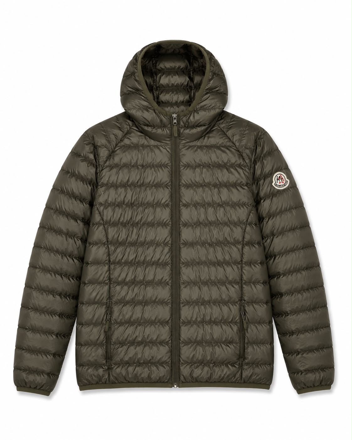 Men Parka Long Sleeve With Hood With Bag - Military Green