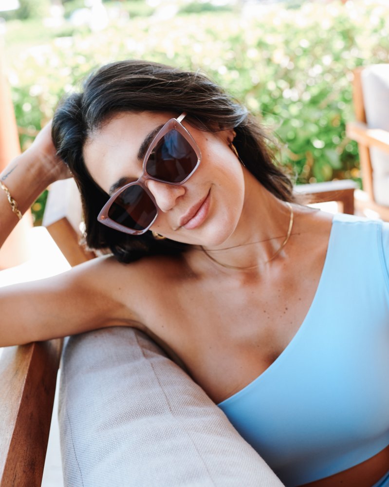 Aloha Fox - Dusty Rose / Brown Polarized Lens