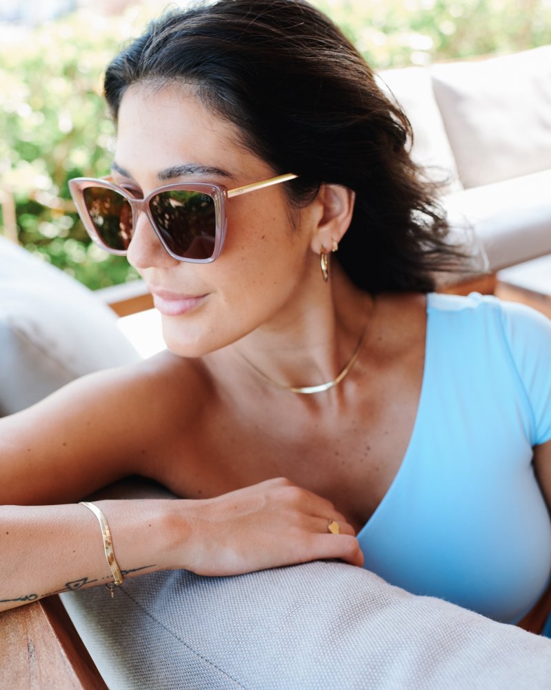 Aloha Fox - Dusty Rose / Brown Polarized Lens