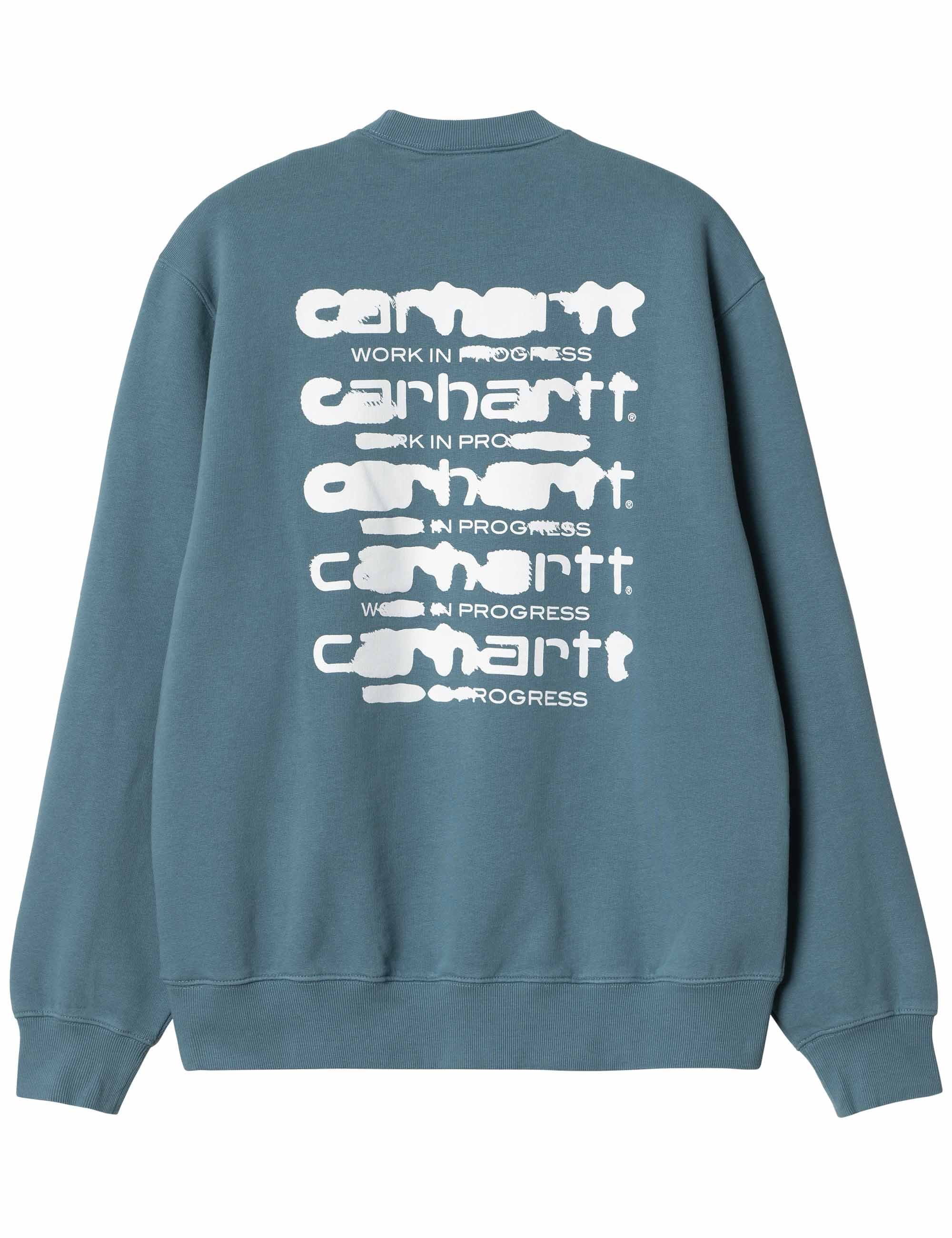 Carhartt WIP Ink Bleed Sweat - Vancouver Blue/White