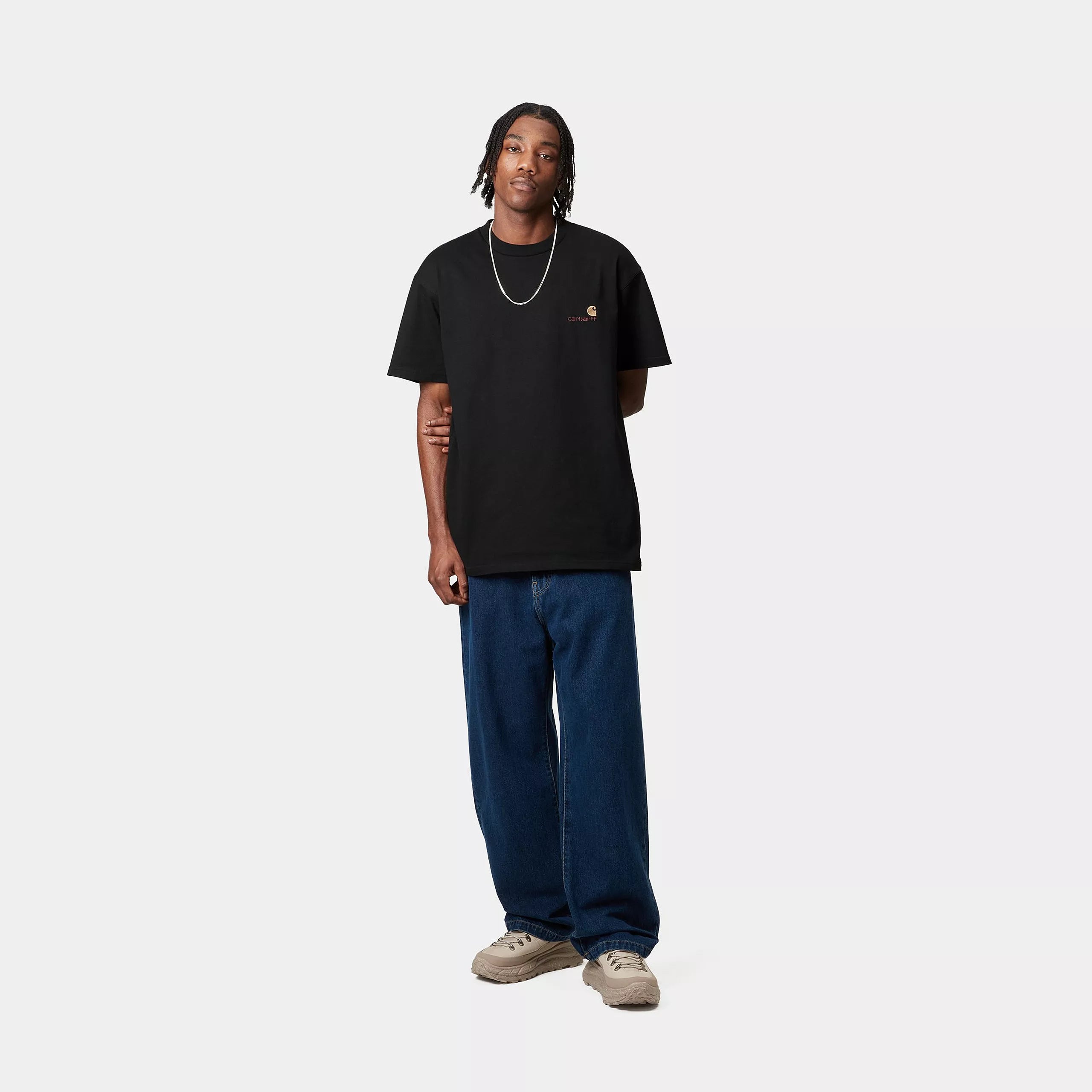 S/S American Script T-Shirt Black