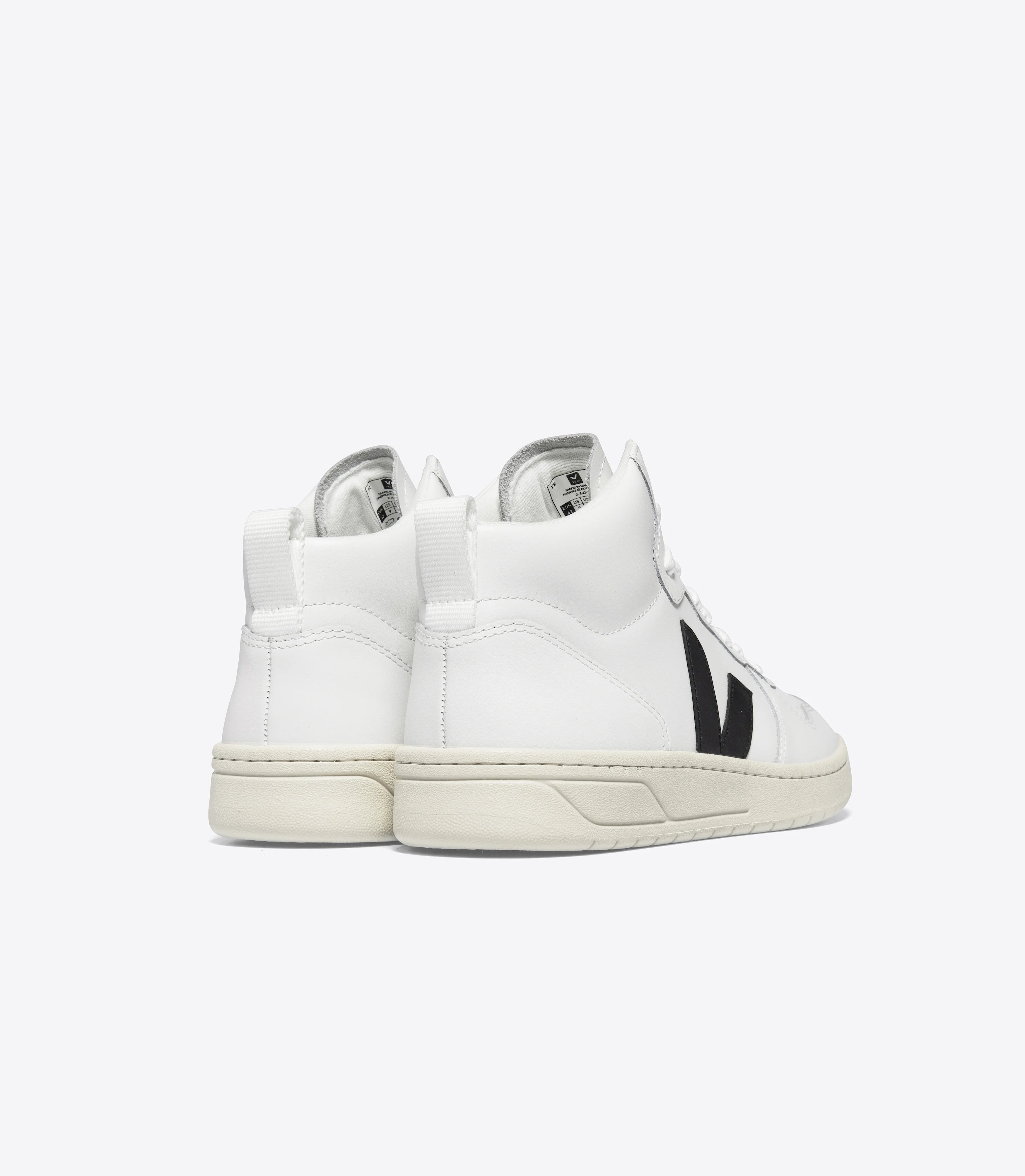Zapatillas Veja V-15 Leather White Black