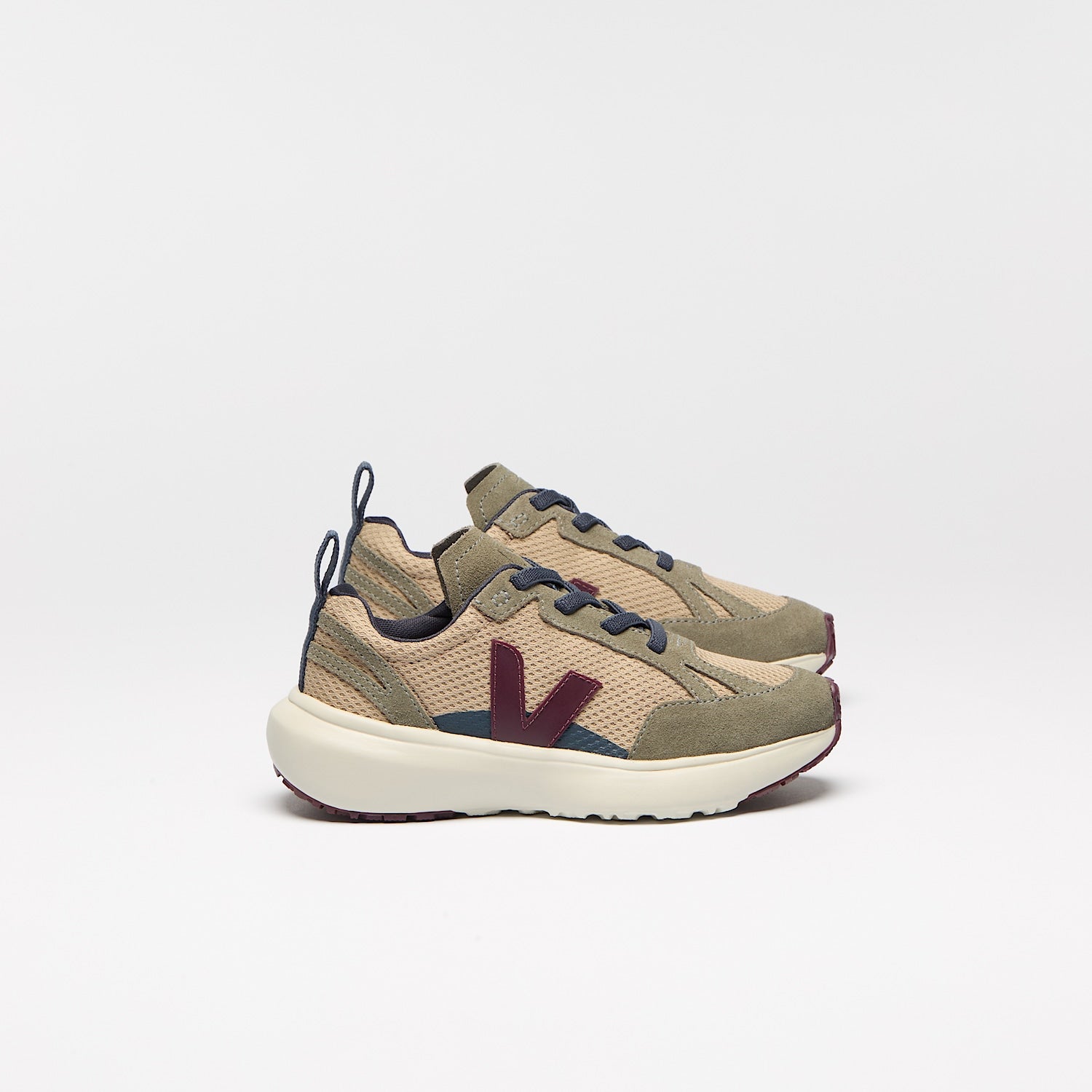 Zapatillas Veja Small — Canary Elastic Laces Alveomesh Veja x Bonpoint Sahara Amarante