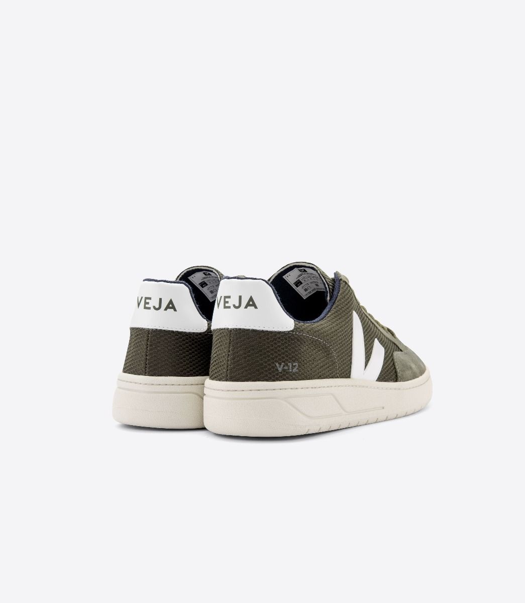 Zapatillas Veja V-12 - B-Mesh Olive White Mujer